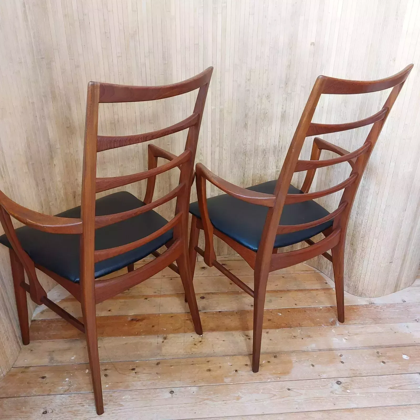 photo vinterior Fab Mid Century Danish 1960s Niels Koefoed Hornslet Lis Teak Chairs  2 Available