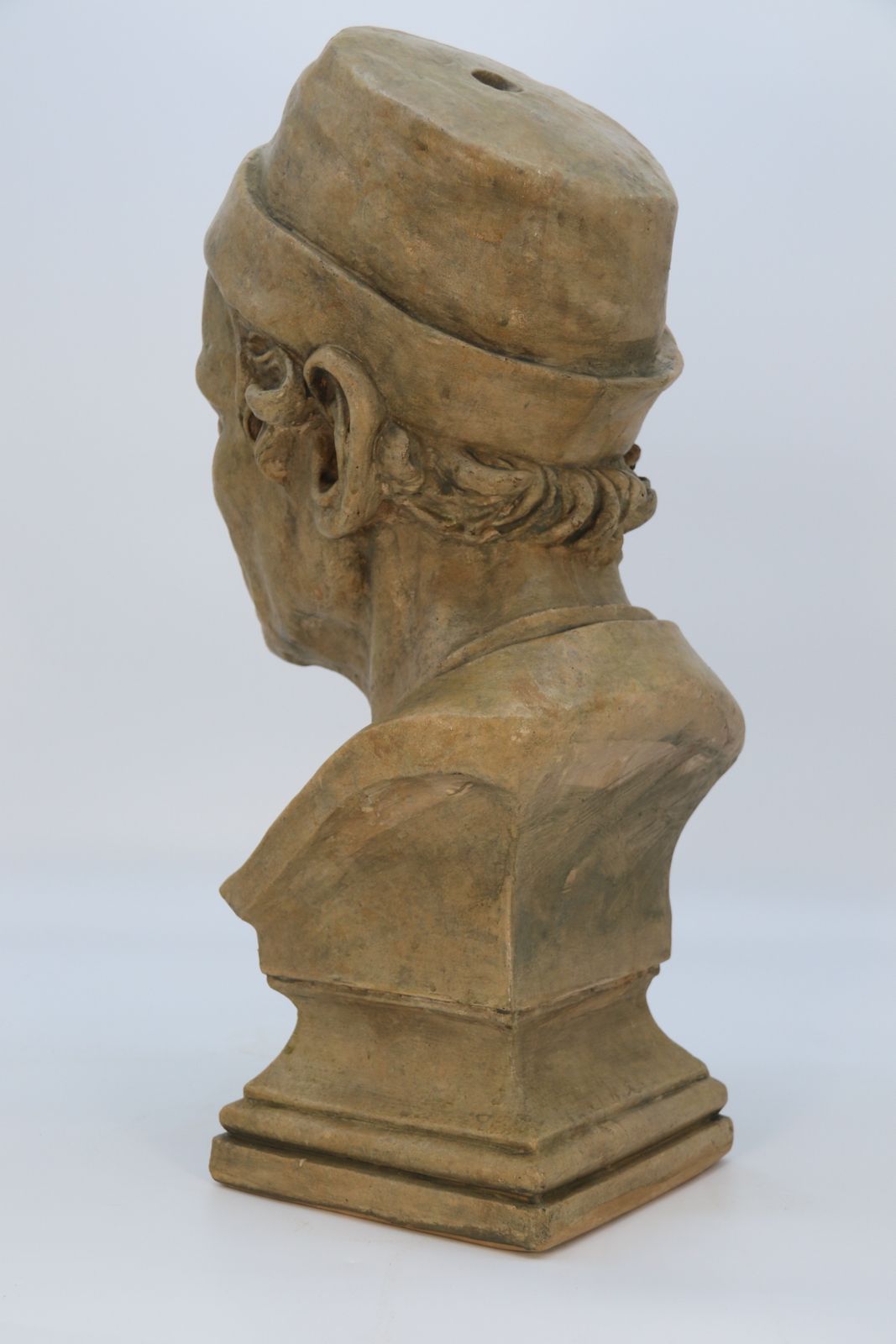 A Large 19th Century Simulated Stone Plaster Bust Of A Medieval Man photo 925.0