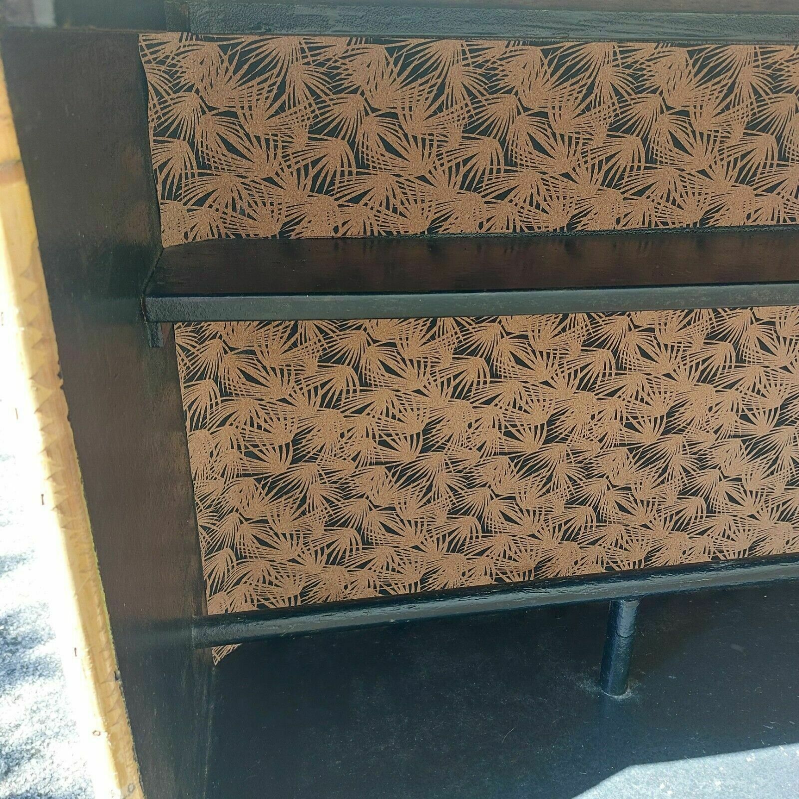 photo vinterior Fab Retro Vintage Bamboo Tiki Italian ? Cocktail Bar Home Bar W/ Matching Stools