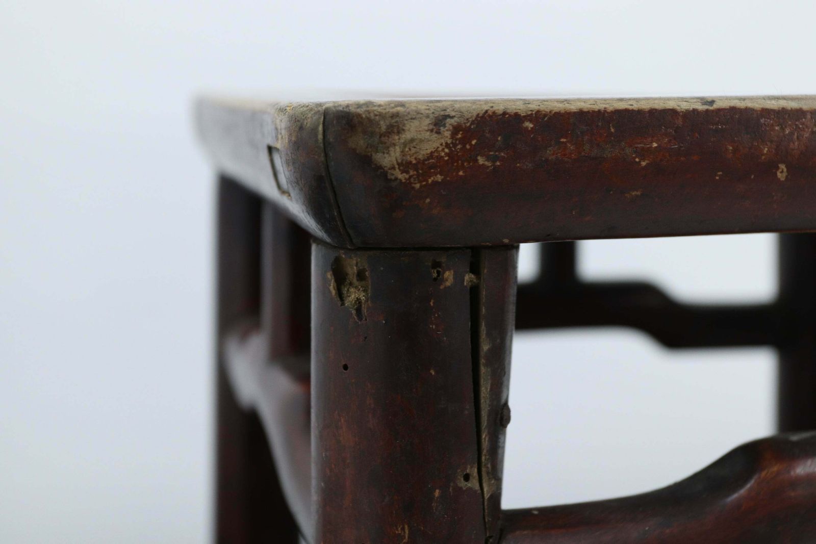 Small Chinese Wooden Stool With Bamboo Seat   C19th (4) photo vinterior