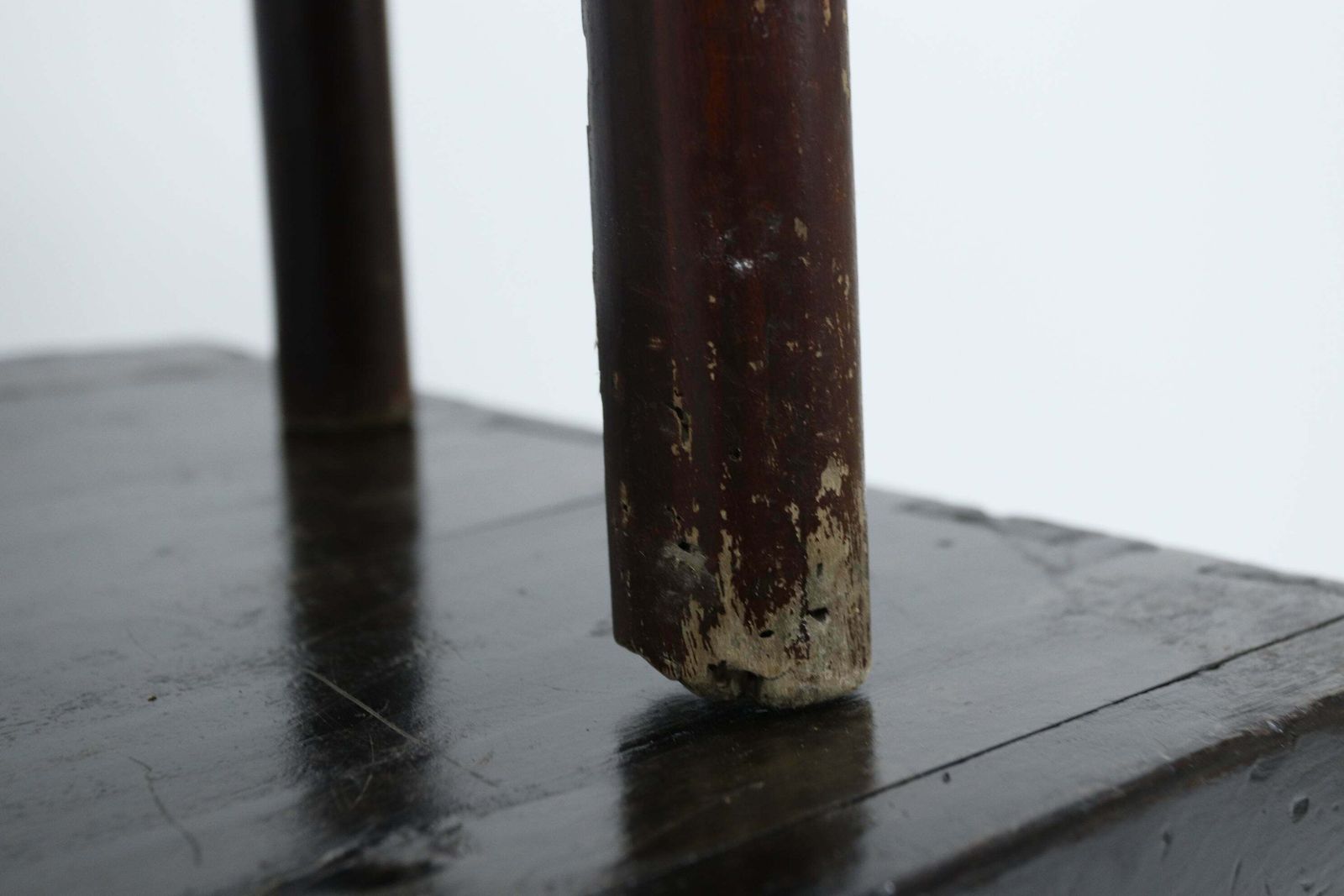 Small Chinese Wooden Stool With Bamboo Seat   C19th (4) photo buy