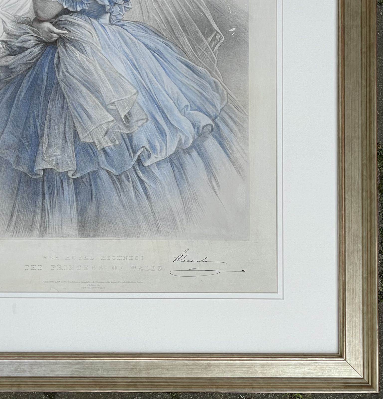 19th Century Lithograph Of Queen Alexandra, 1863 photo furniture