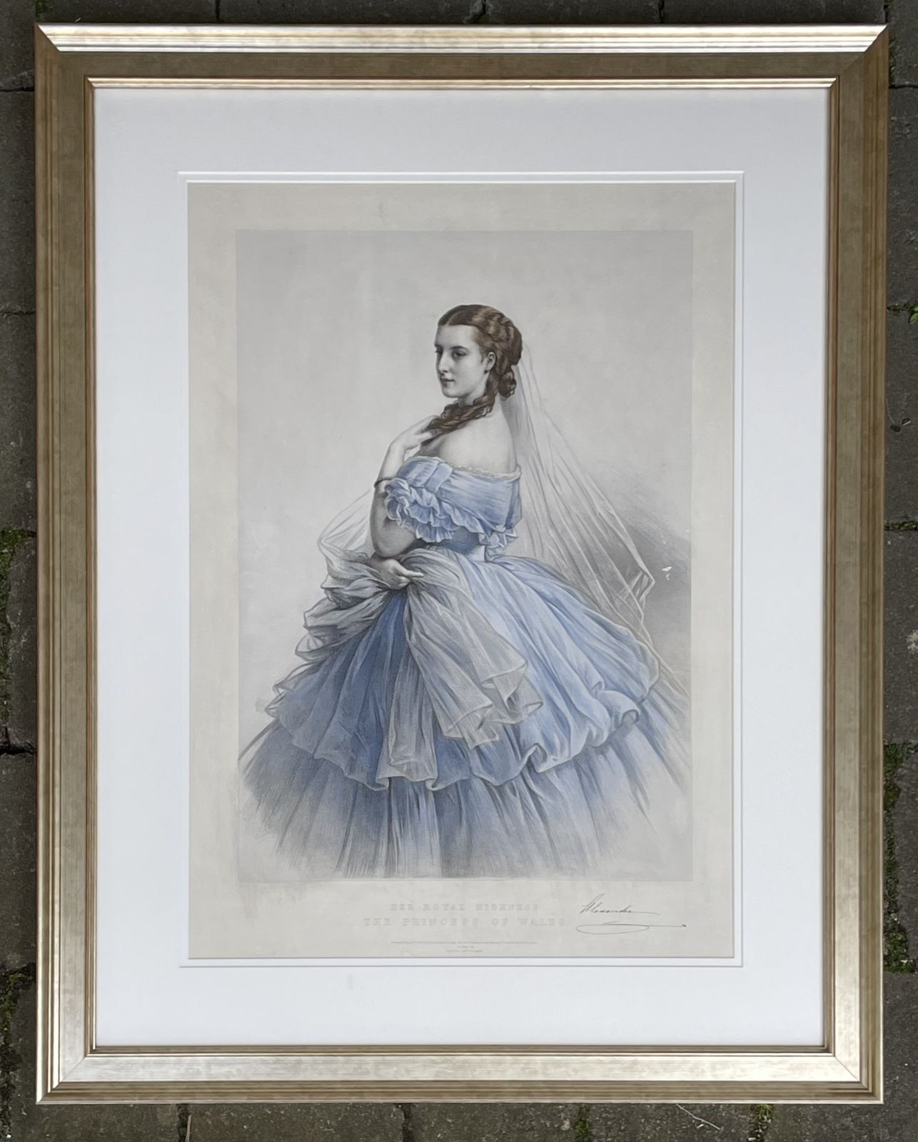 19th Century Lithograph Of Queen Alexandra, 1863 photo for sale