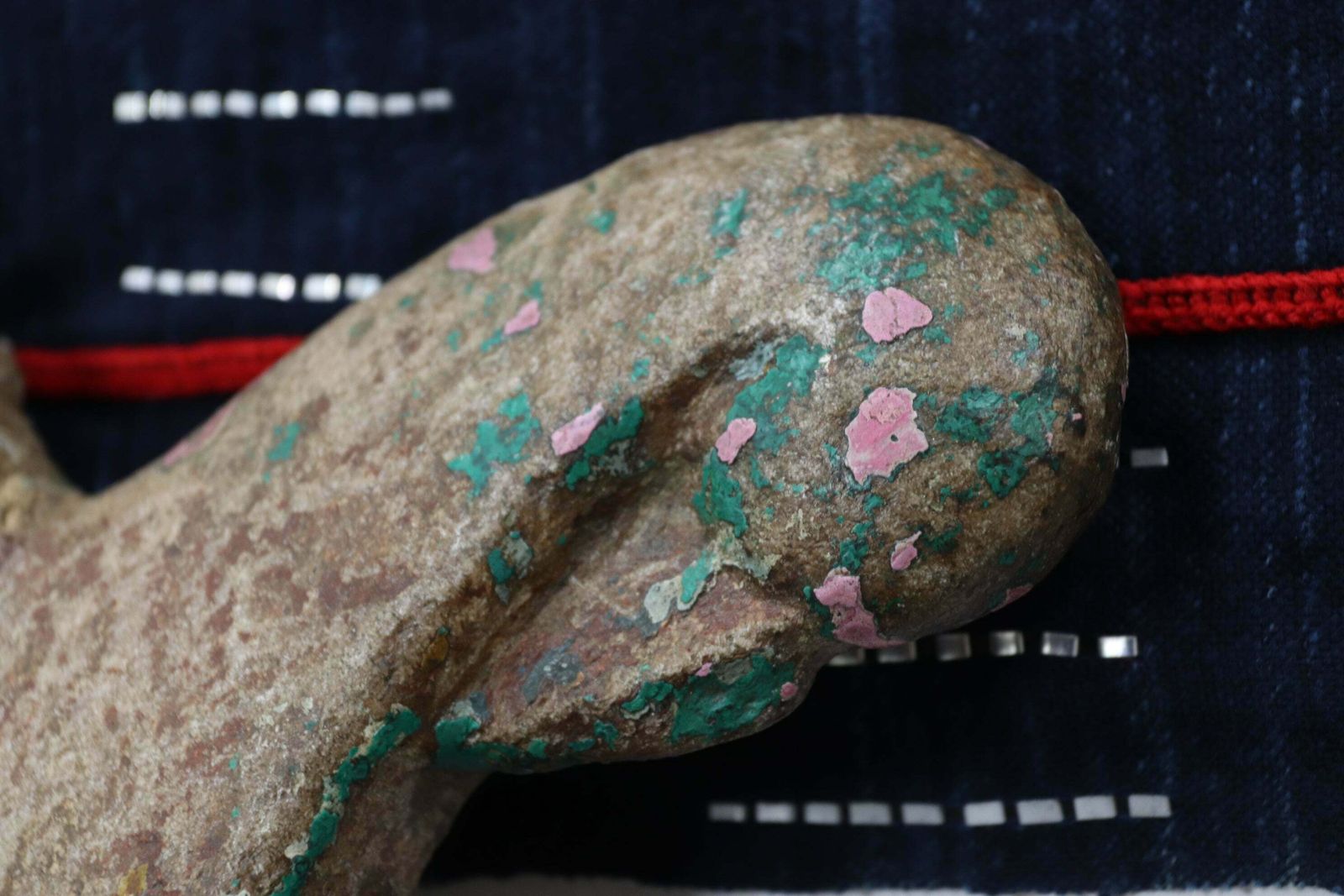 Indian Stone Peacock Turban Hanger  Dungarpur 18th Century (1) photo for sale