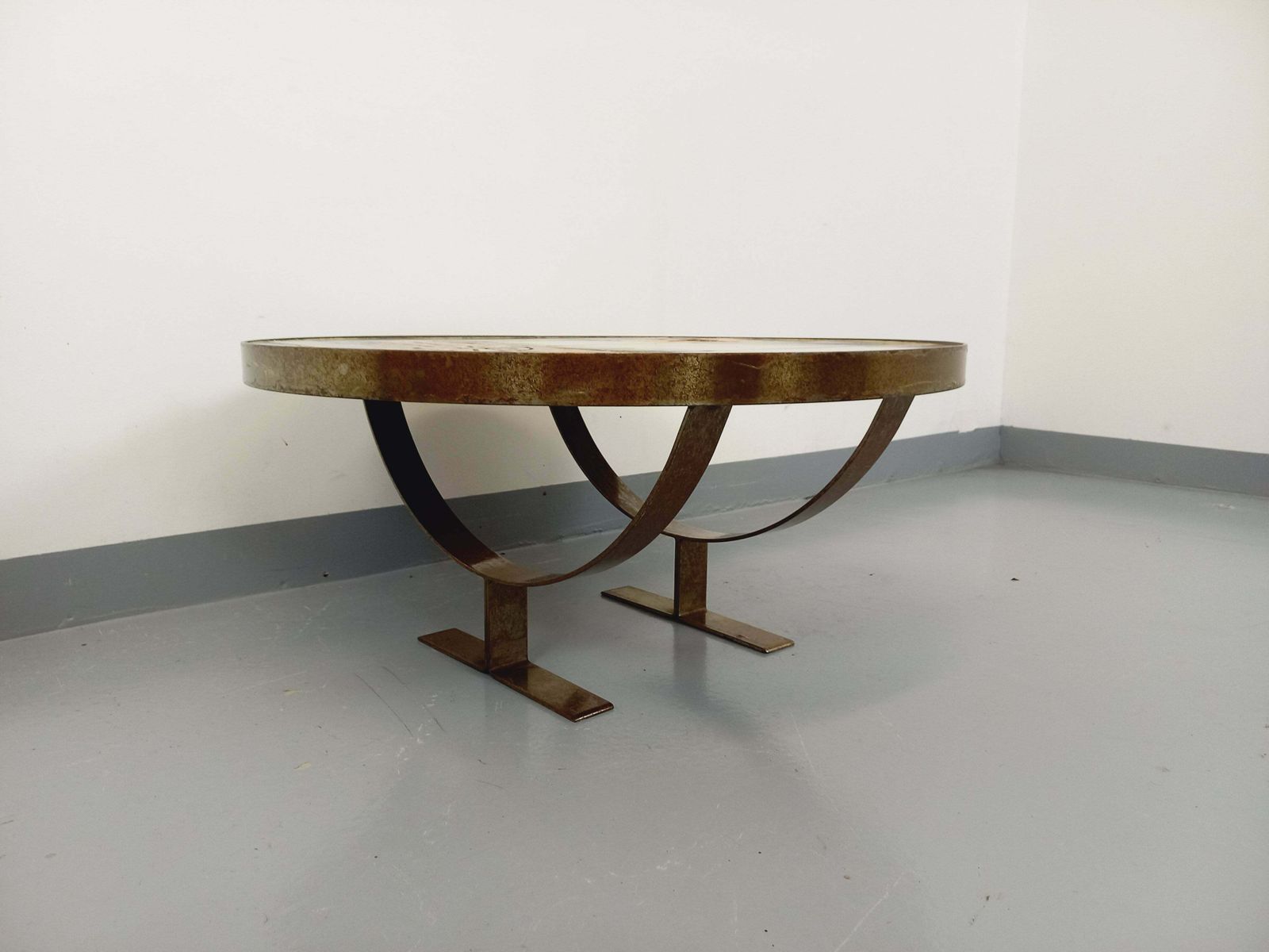 photo for sale Jean Gregorieff For Roche Bobois Round Coffee Table In Ceramic