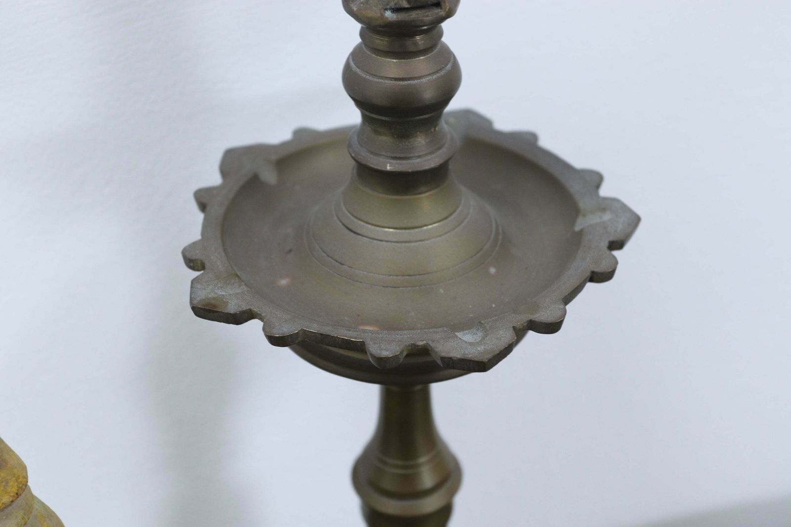 Brass Indian Temple Diya Oil Lamps Mid 20th Century photo buy