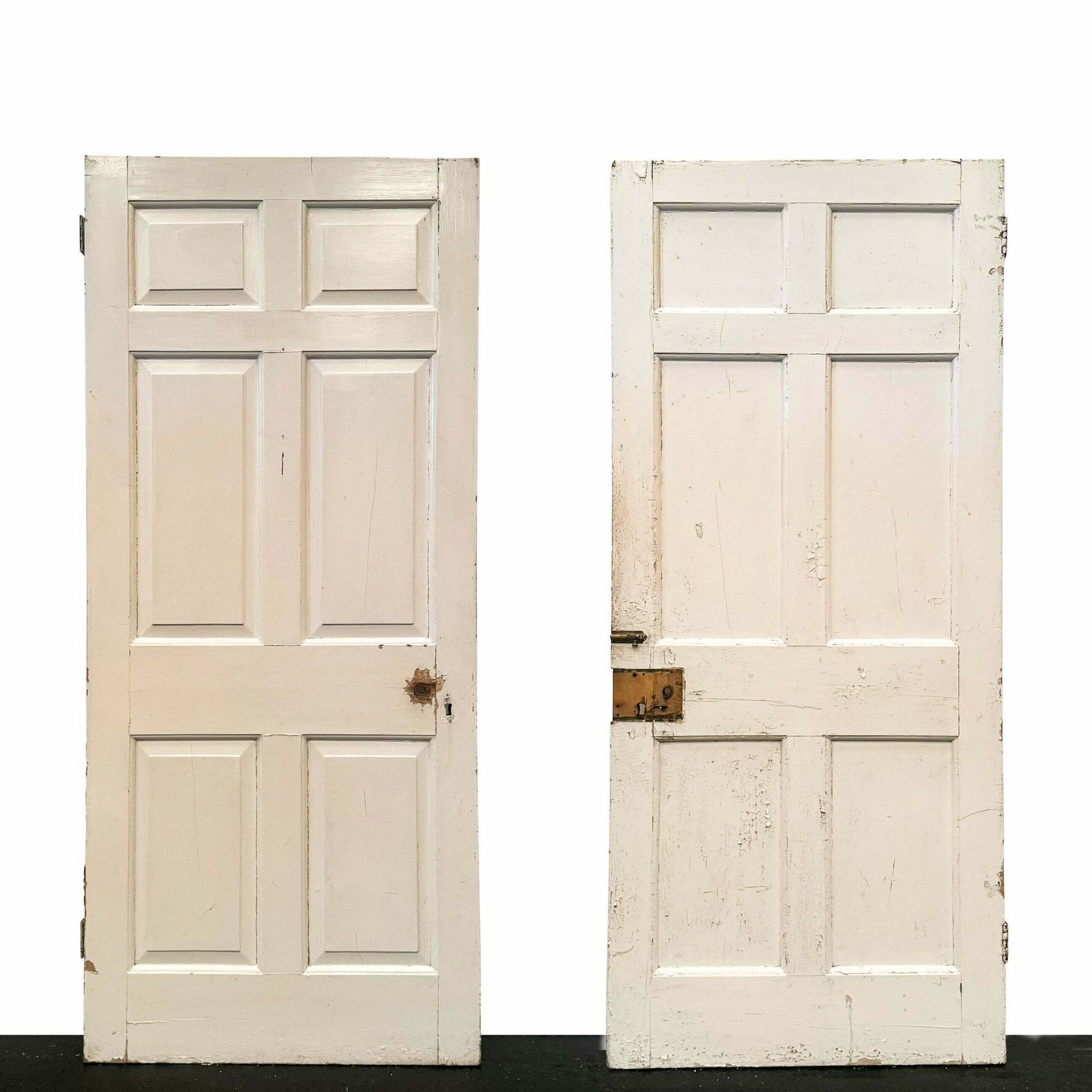 Georgian Solid Pine Panelled Door   191cm X 83cm