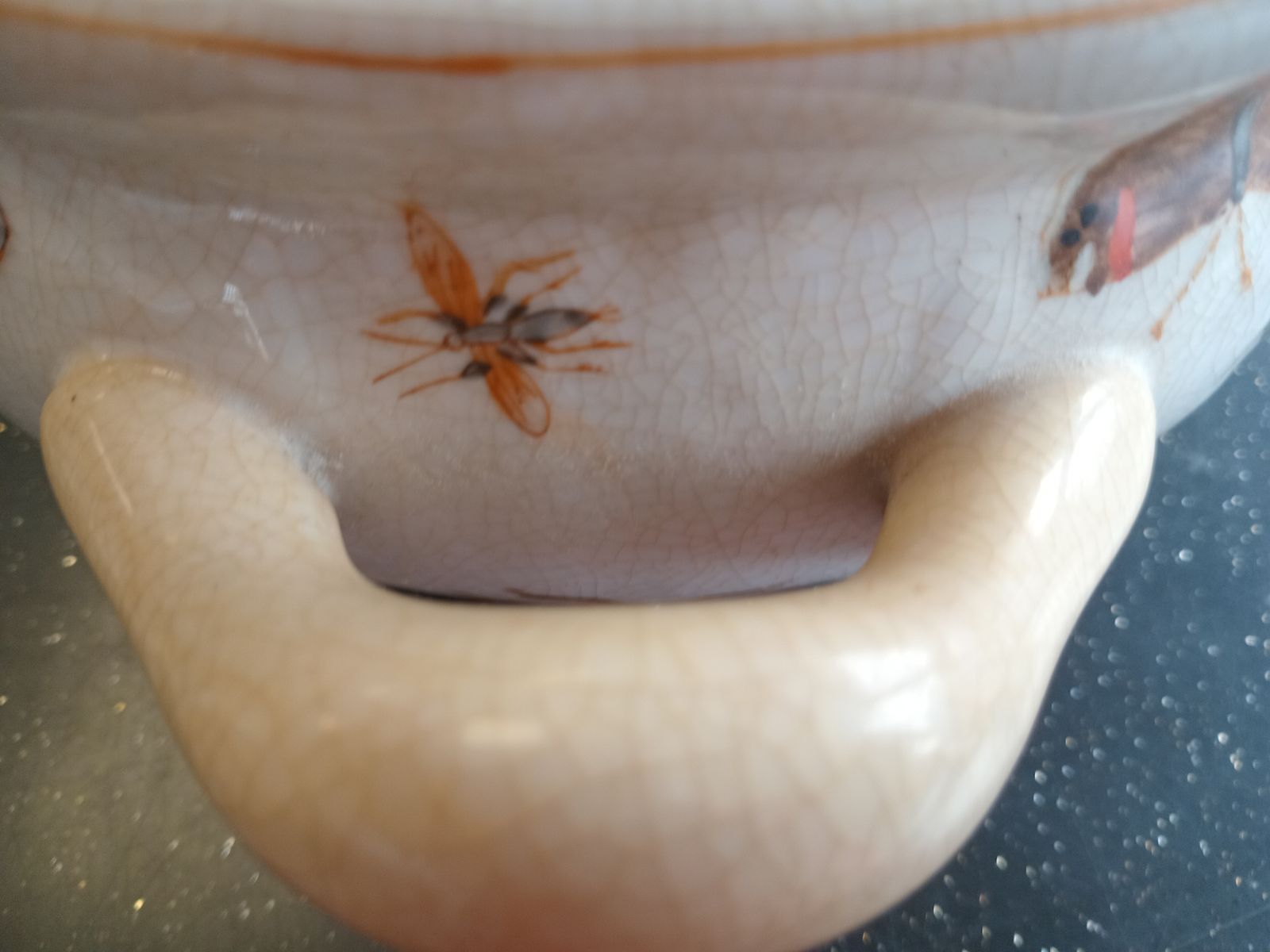 Old Chinese? Koi Foot Baths. Beautifully Decorated With Dragonflies, Peonies, Butterflies Etc. photo for sale
