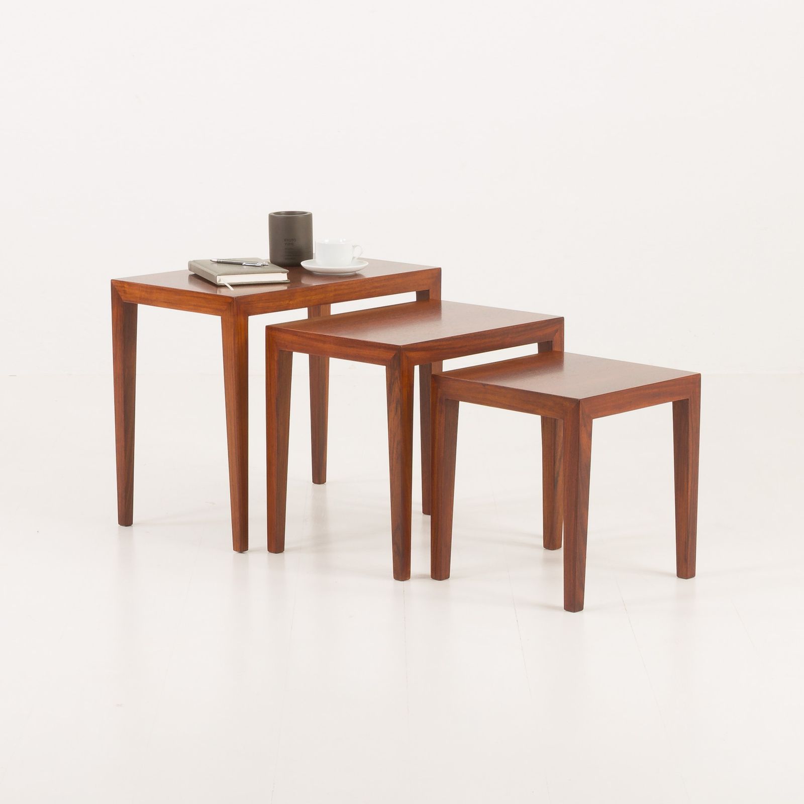 Severin Hansen Rosewood Nesting Tables, Haslev, Denmark, 1960s. Set Of 3 photo furniture