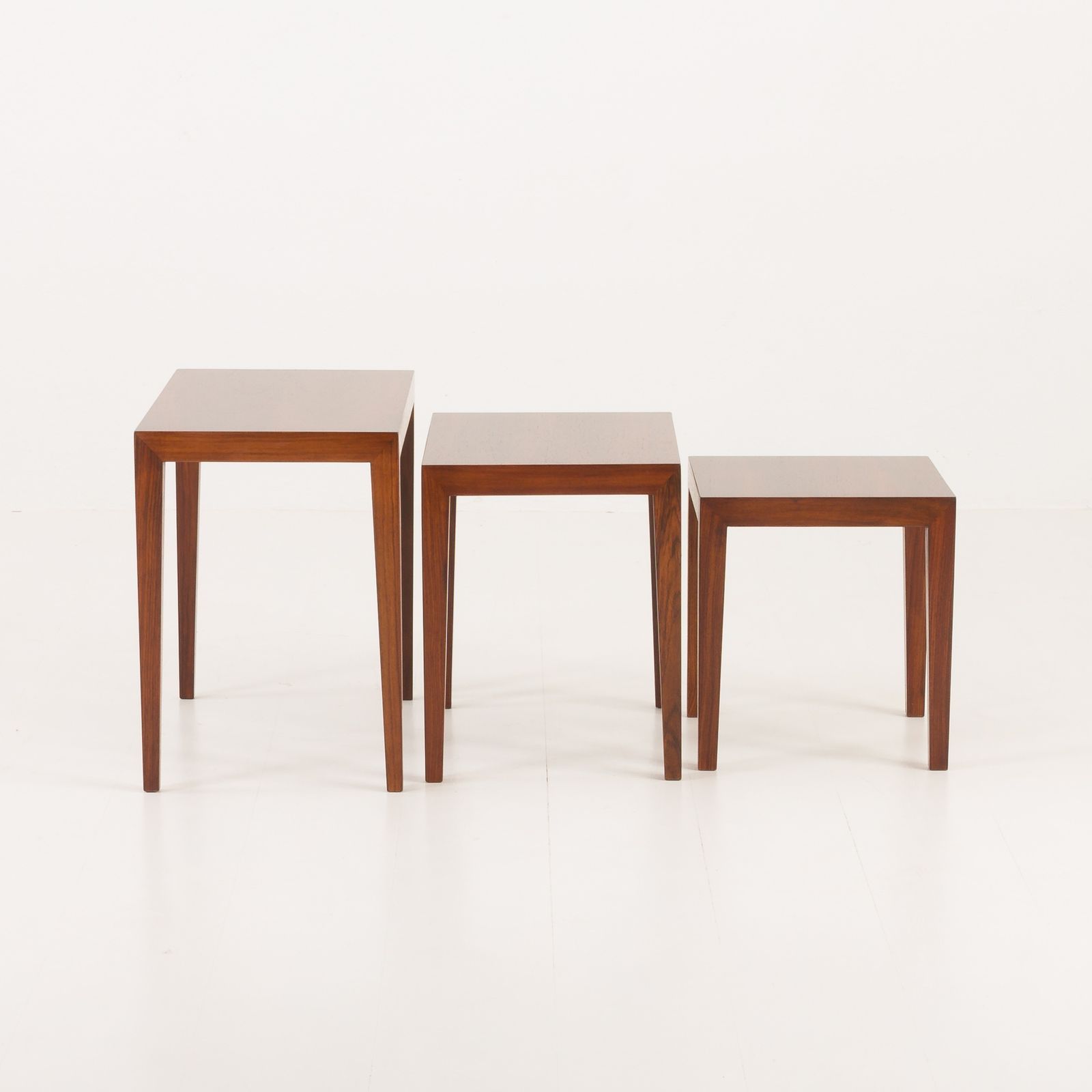 Severin Hansen Rosewood Nesting Tables, Haslev, Denmark, 1960s. Set Of 3 photo Furniture