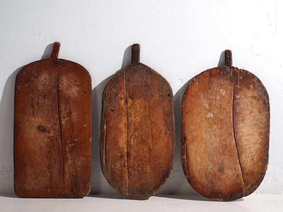Antique Oval Cutting Boards (C.1920). Set Of Three Pieces #20 photo for sale