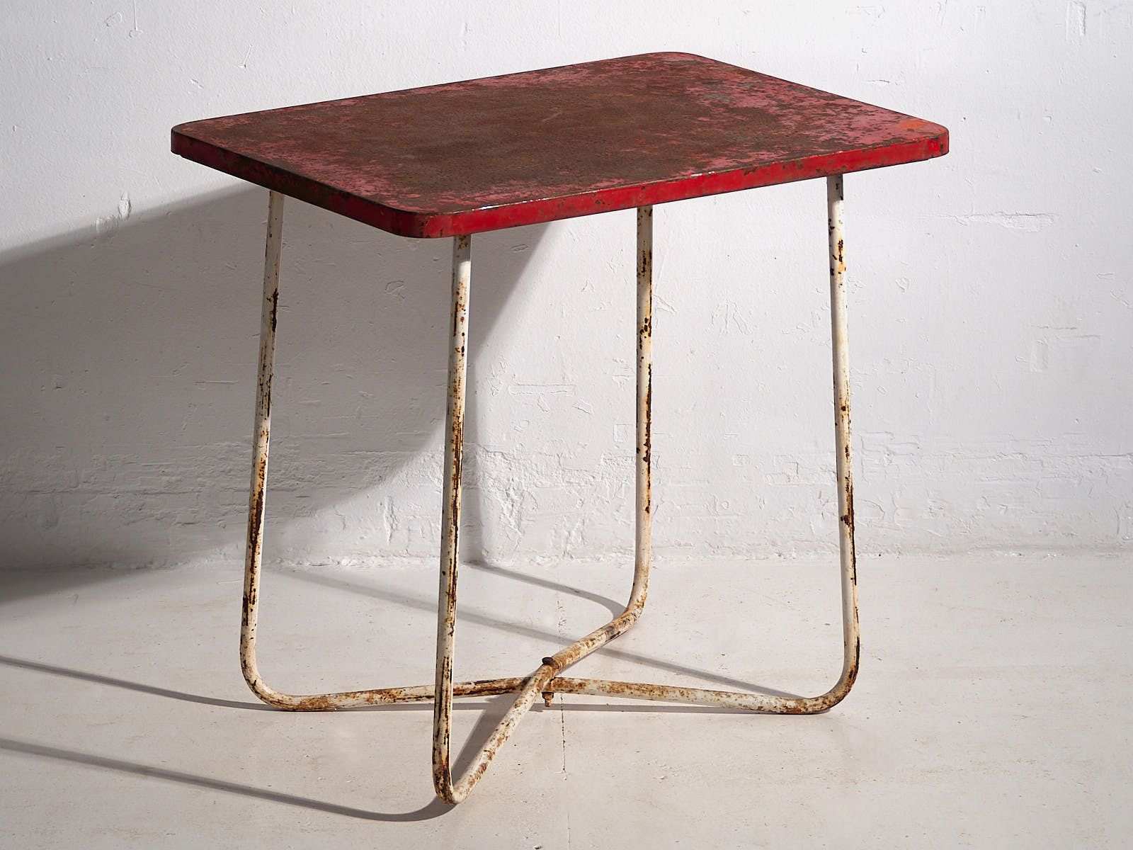 Antique Garden Table Red (C.1920) #19 photo for sale