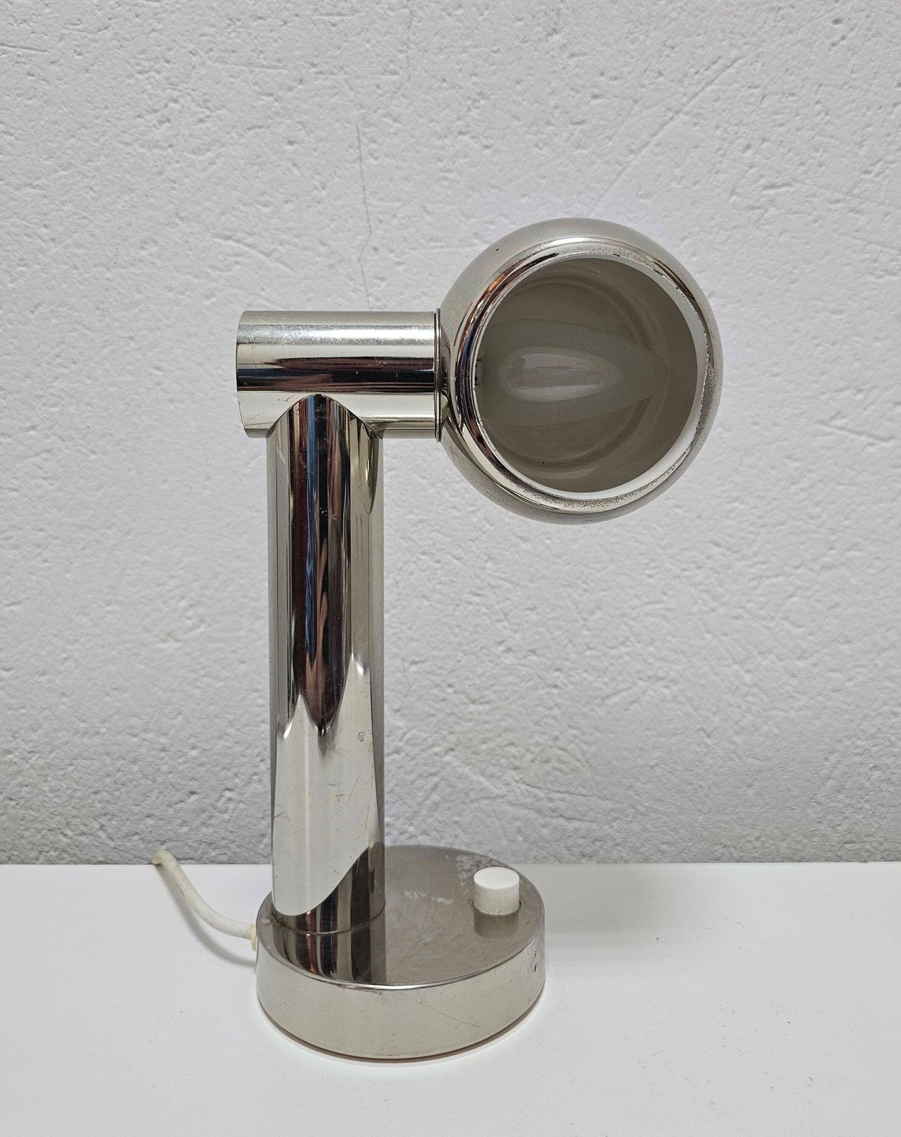Small Space Age Table Lamp Done In Chrome With Revolving Shade // Made In Italy In 1970s photo buy