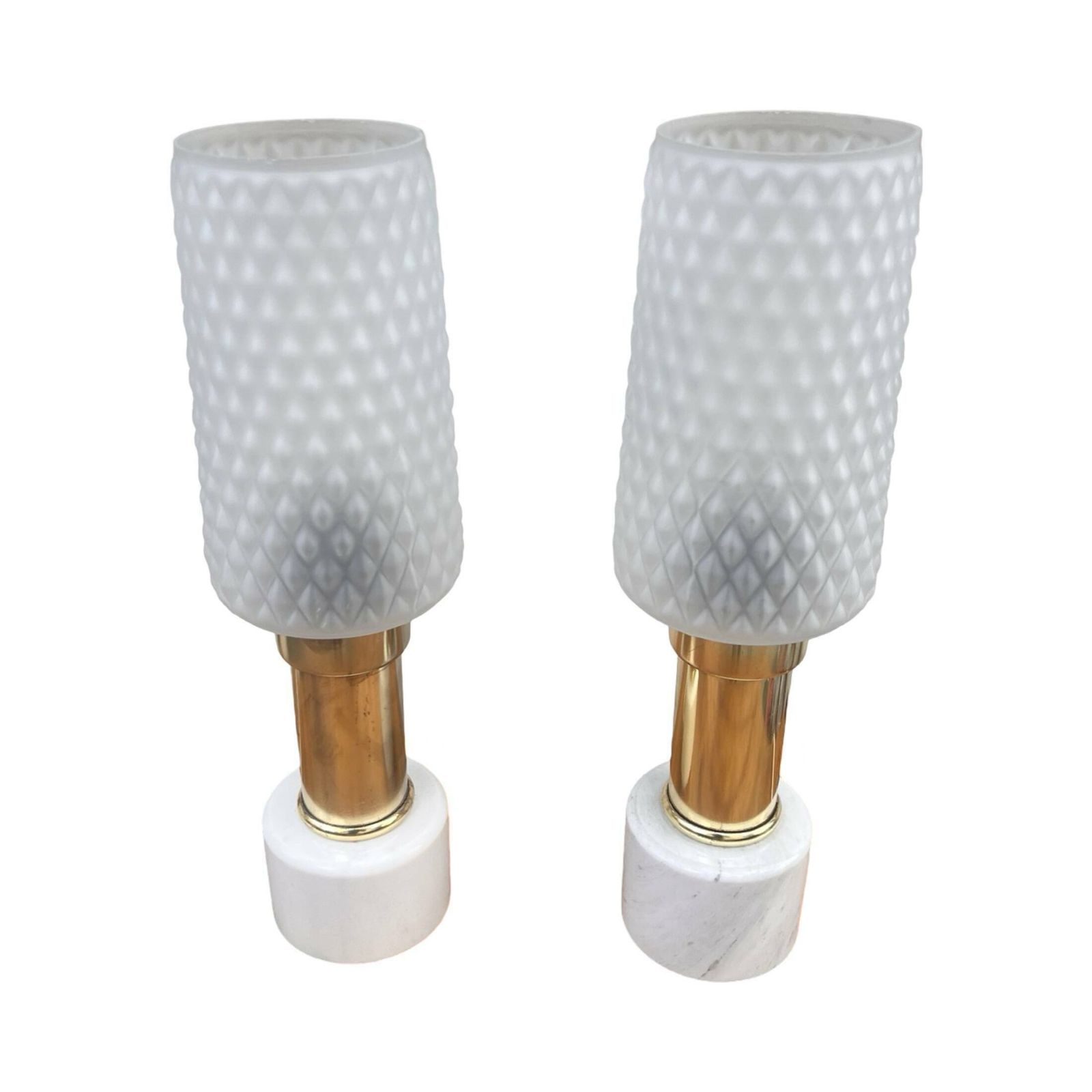 A Pair Of Bedside Lamps With A Marble Base, Veb Narva Leuchtenbau Lengefeld photo buy