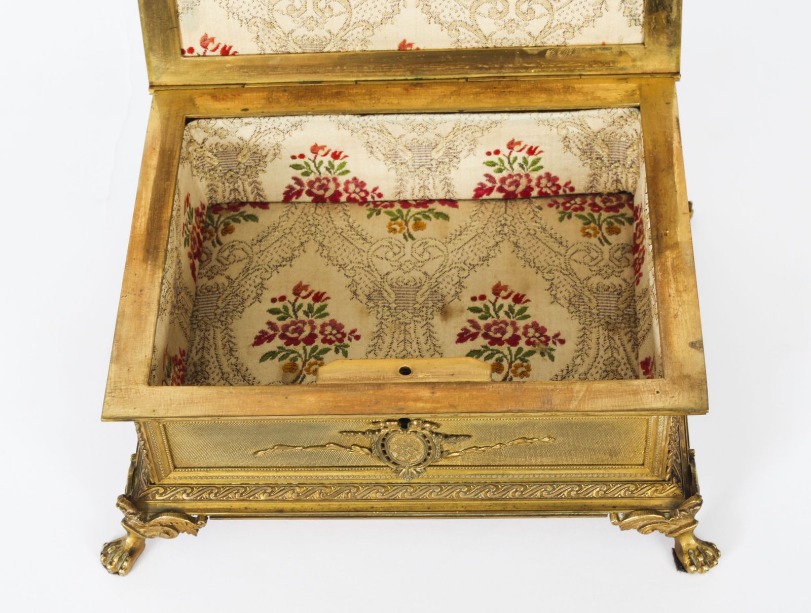 Antique Gilt Bronze Jewellery Casket  C.1870 19th Century photo buy