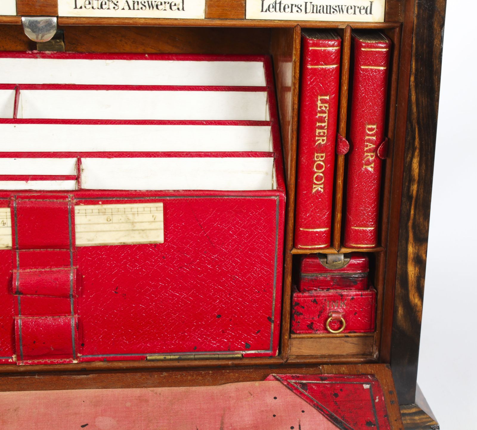 photo vinterior Antique Coromandel Writing Cabinet By Houghton And Gunn Dated 1878