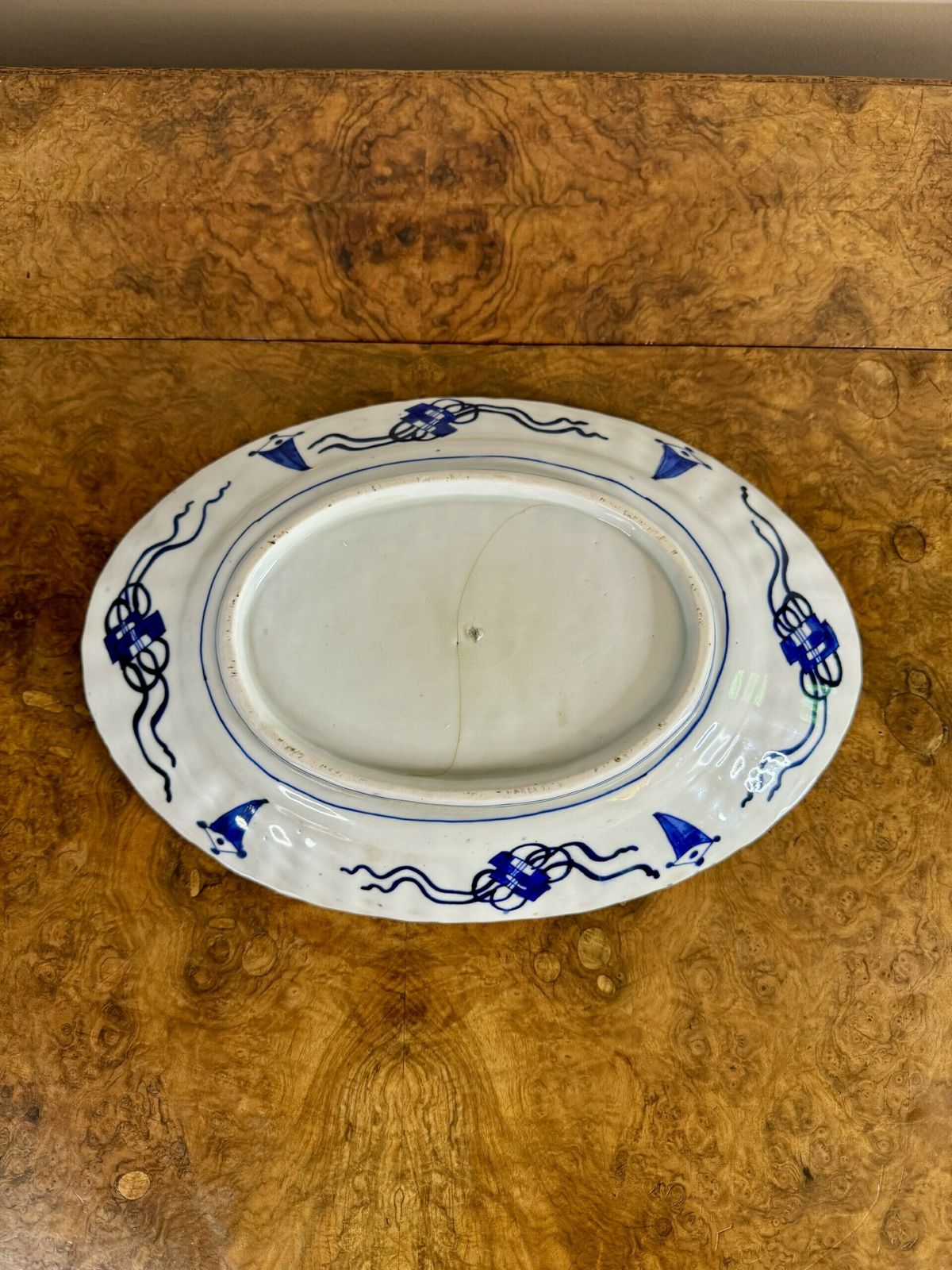 Wonderful Antique Japanese Imari Oval Shaped Bowl photo 225.0