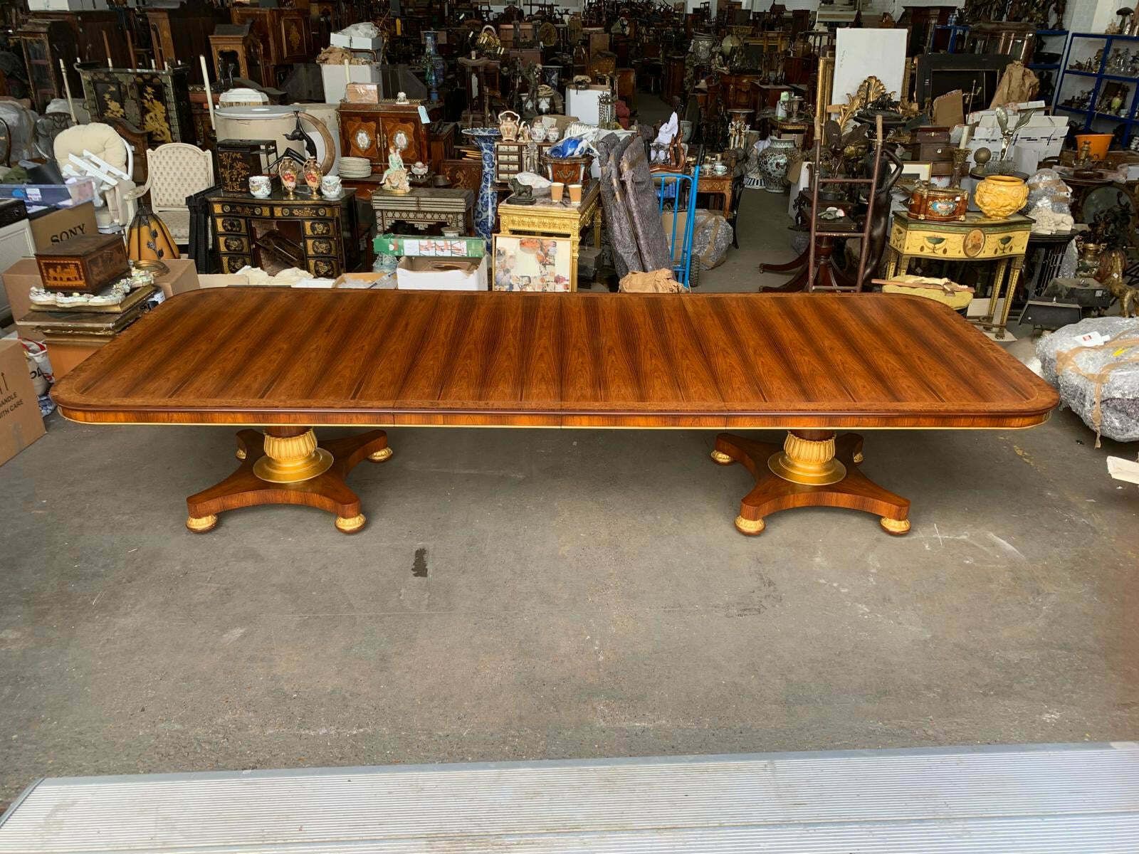 photo for sale Unbelievable, 25ft, Rosewood Inlaid Royal Dining Table, Dated 1860’s