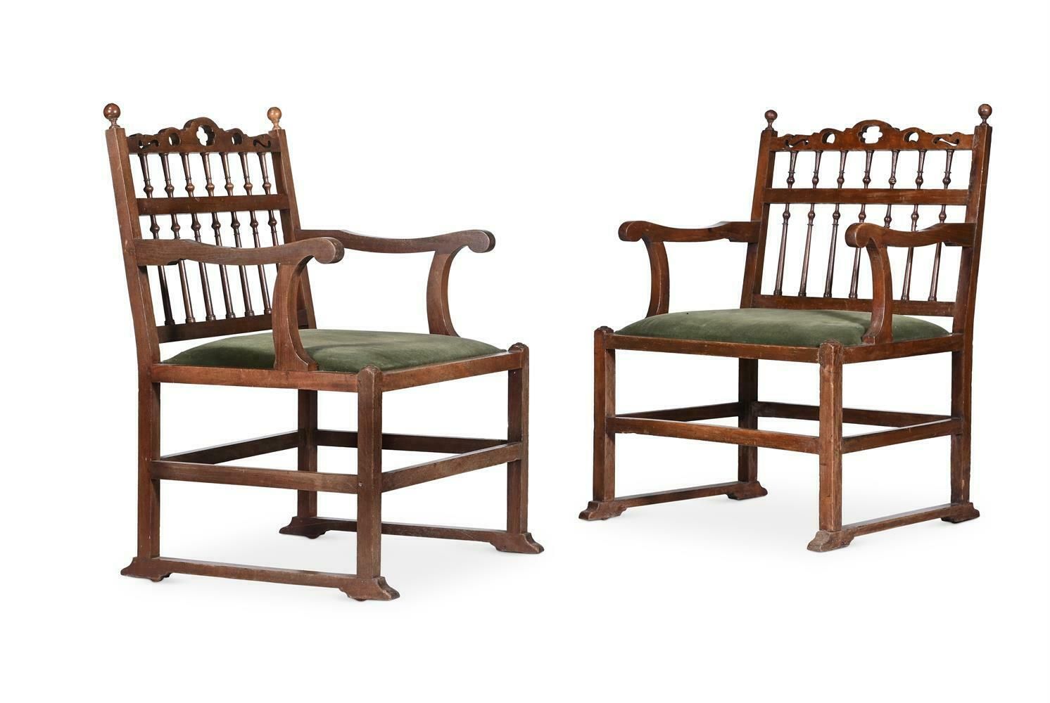 Matched Pair Of Beech 'Garden Chairs'   Two Designs Attributed To Ince And Mayhew photo furniture