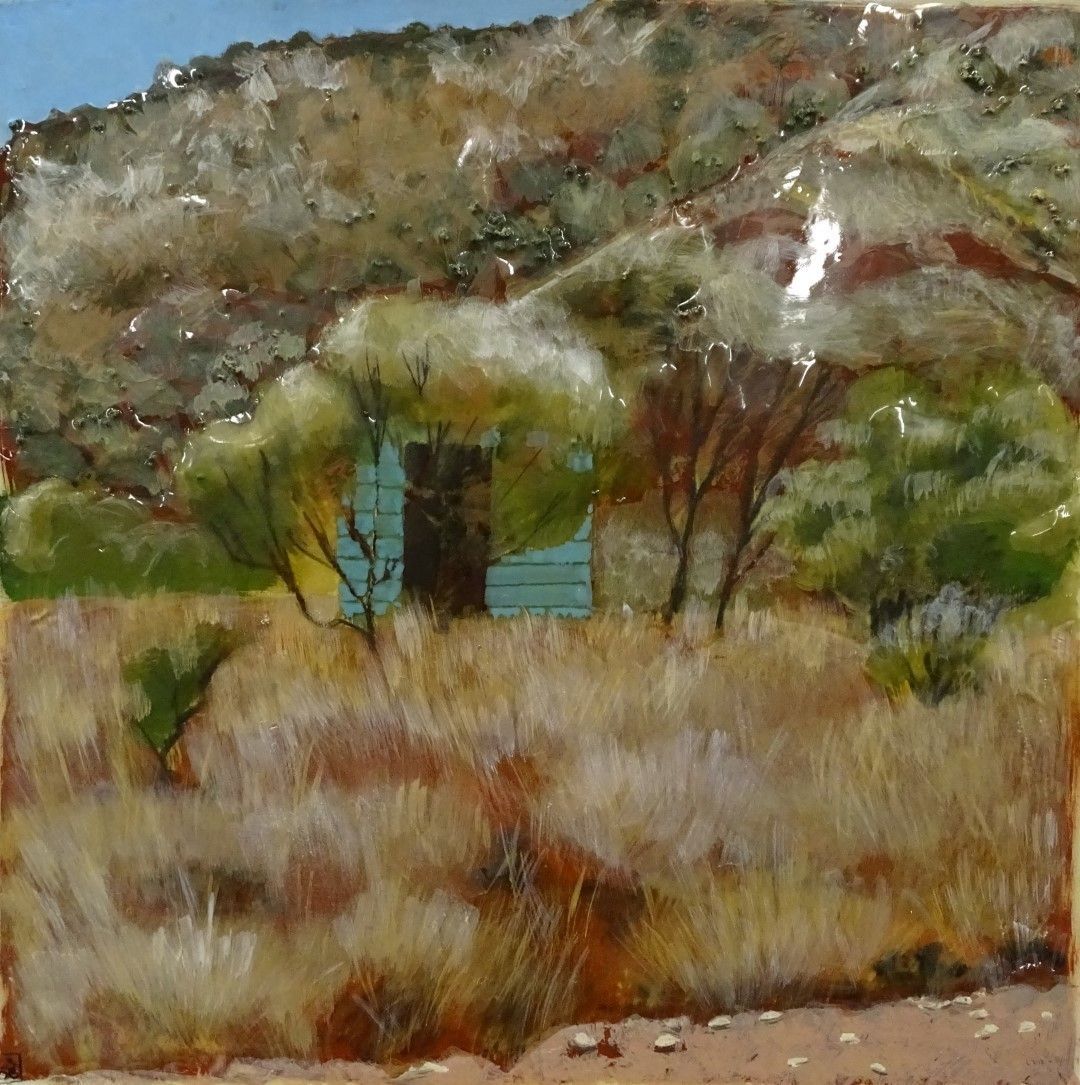 A Lovely Mixed Media Painting On Board By Lydia Bauman, From Her "Australia" Series photo Art
