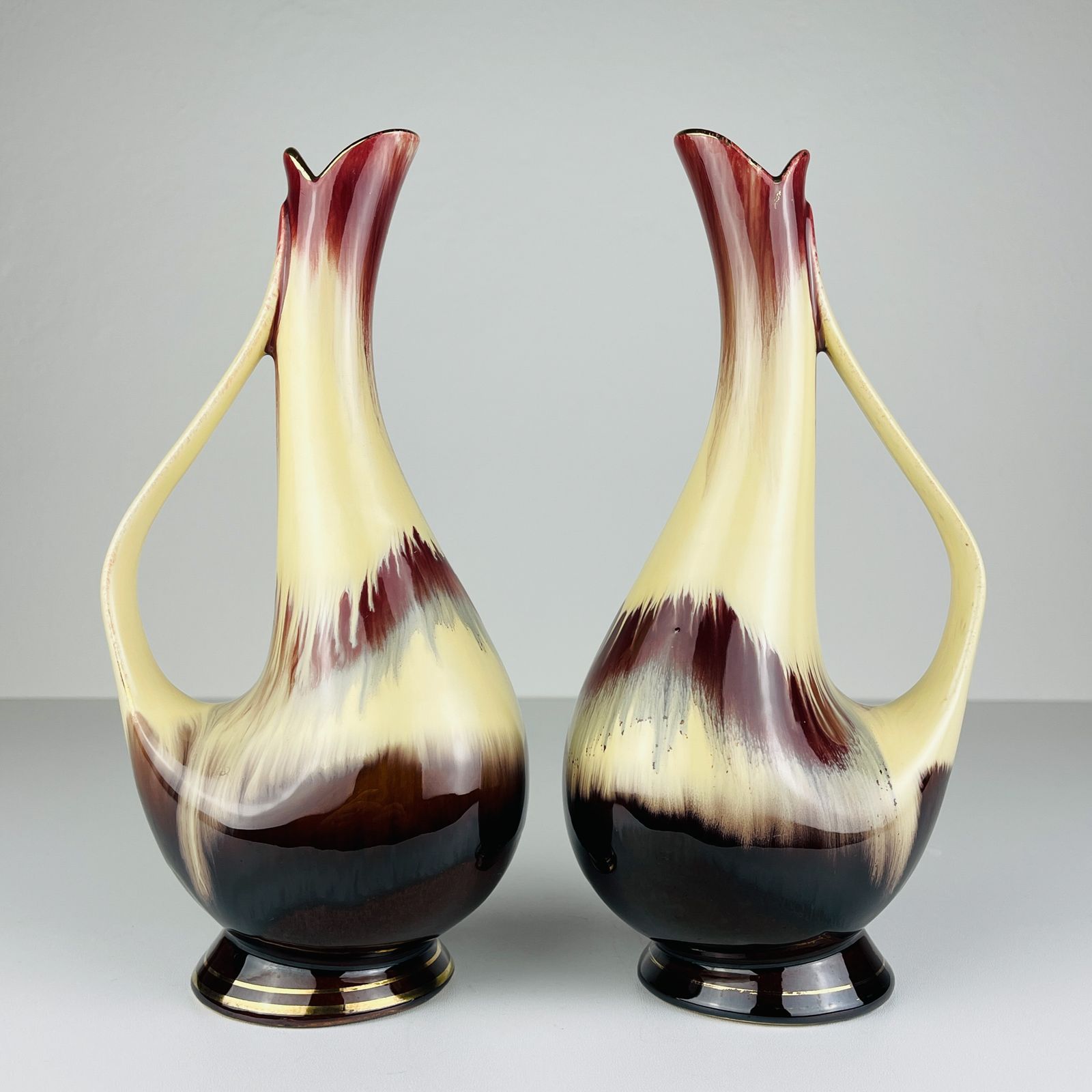 Mid Century Ceramic Vases By Bay Keramik, West Germany, 1960s, Set Of 2 photo buy