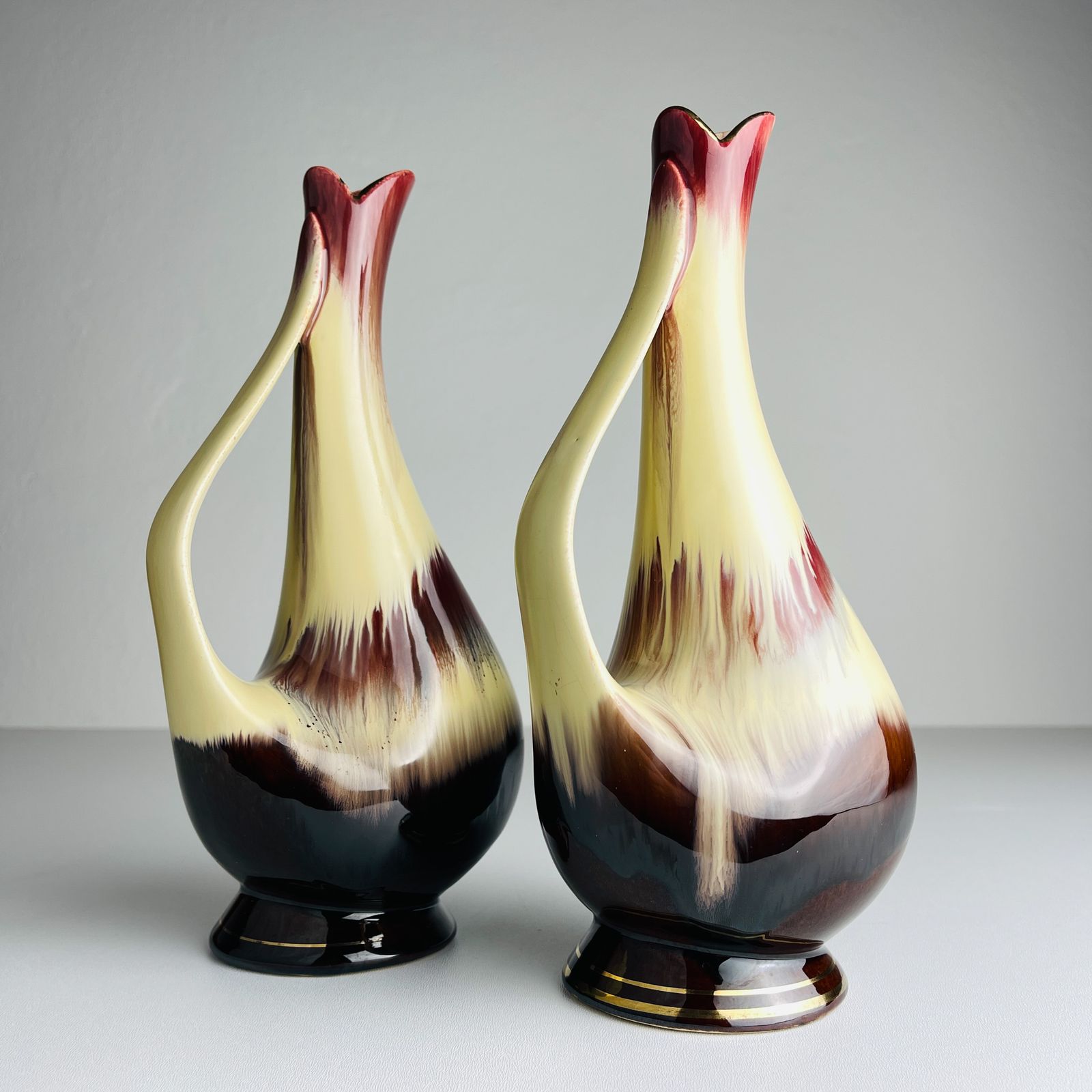 photo for sale Mid Century Ceramic Vases By Bay Keramik, West Germany, 1960s, Set Of 2