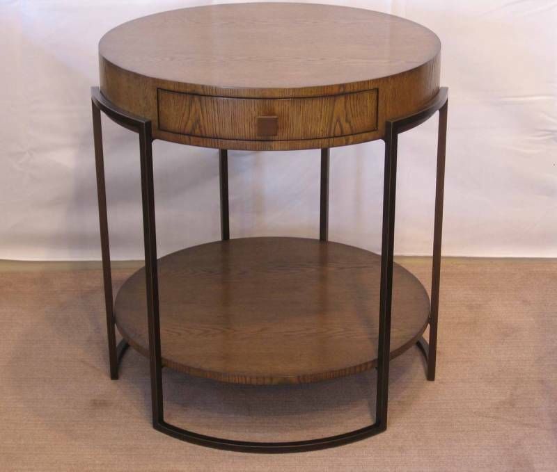 Pair Of Side Tables, Chestnut, Contemporary photo furniture