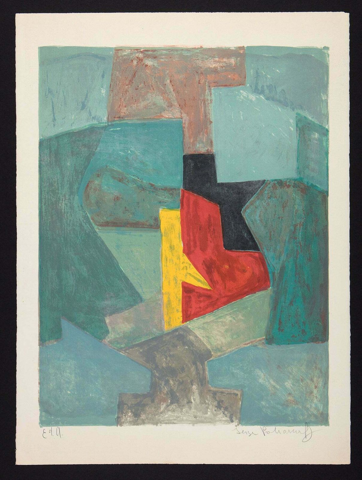 Poliakoff Composition In Blue, 1960s photo for sale