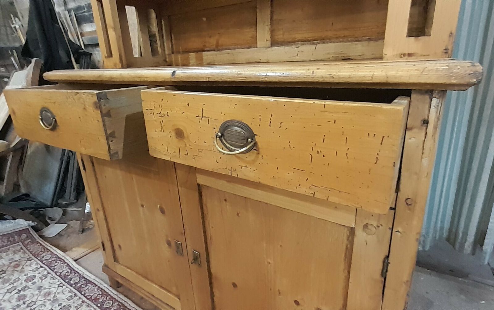 Antique East European Pine Dresser photo Furniture