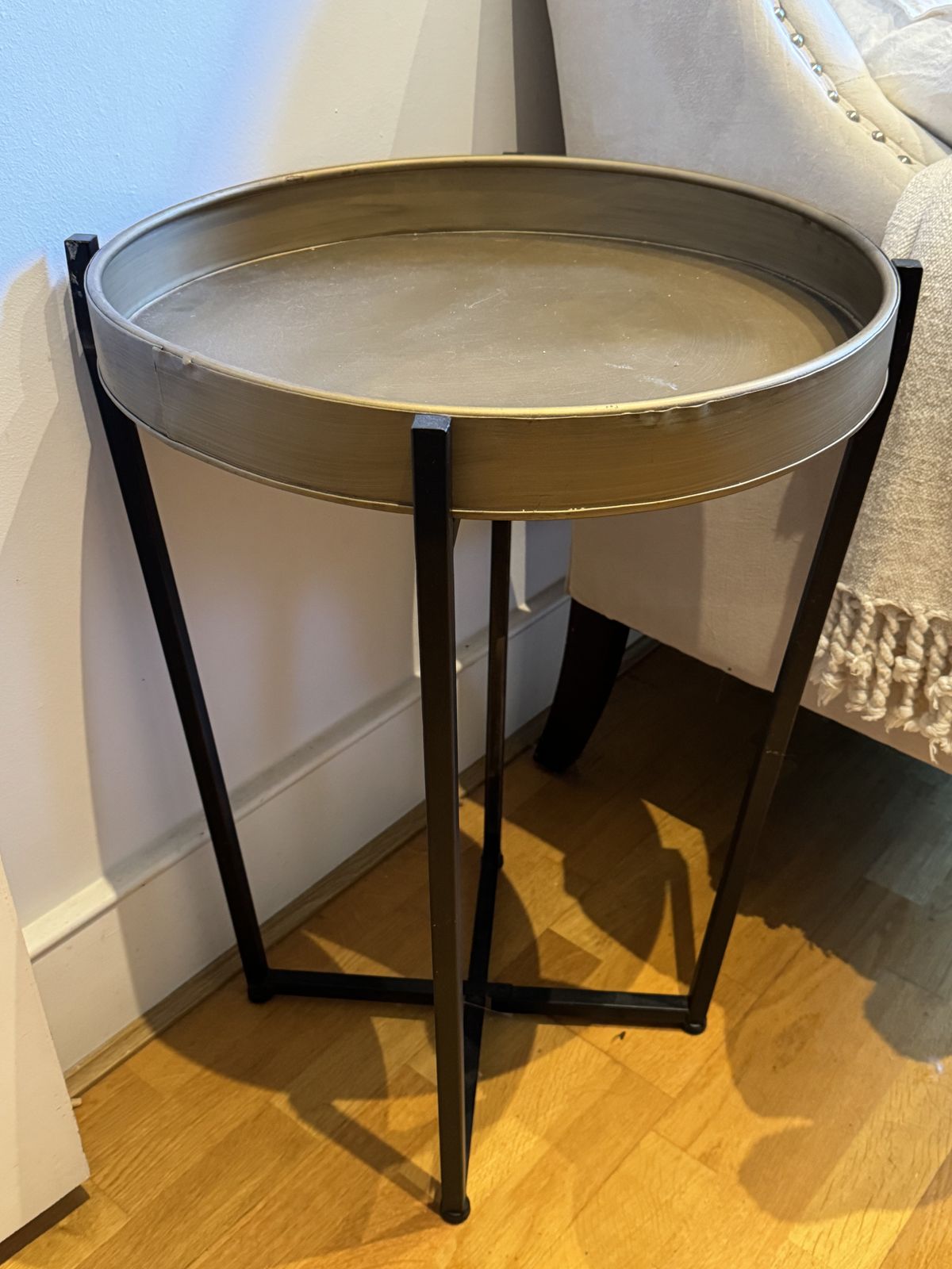 Pair Of Vintage Gold Tray Tables