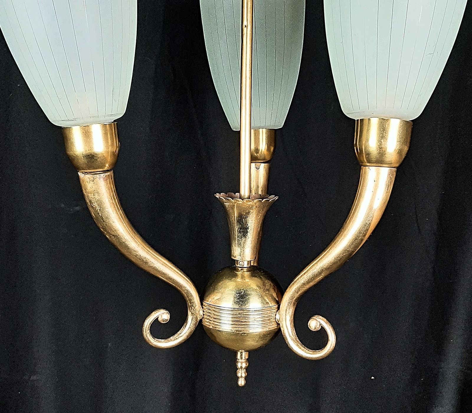 Mid Century Modern Chandelier Italy 1960s In The Style Of Gio Ponti photo for sale