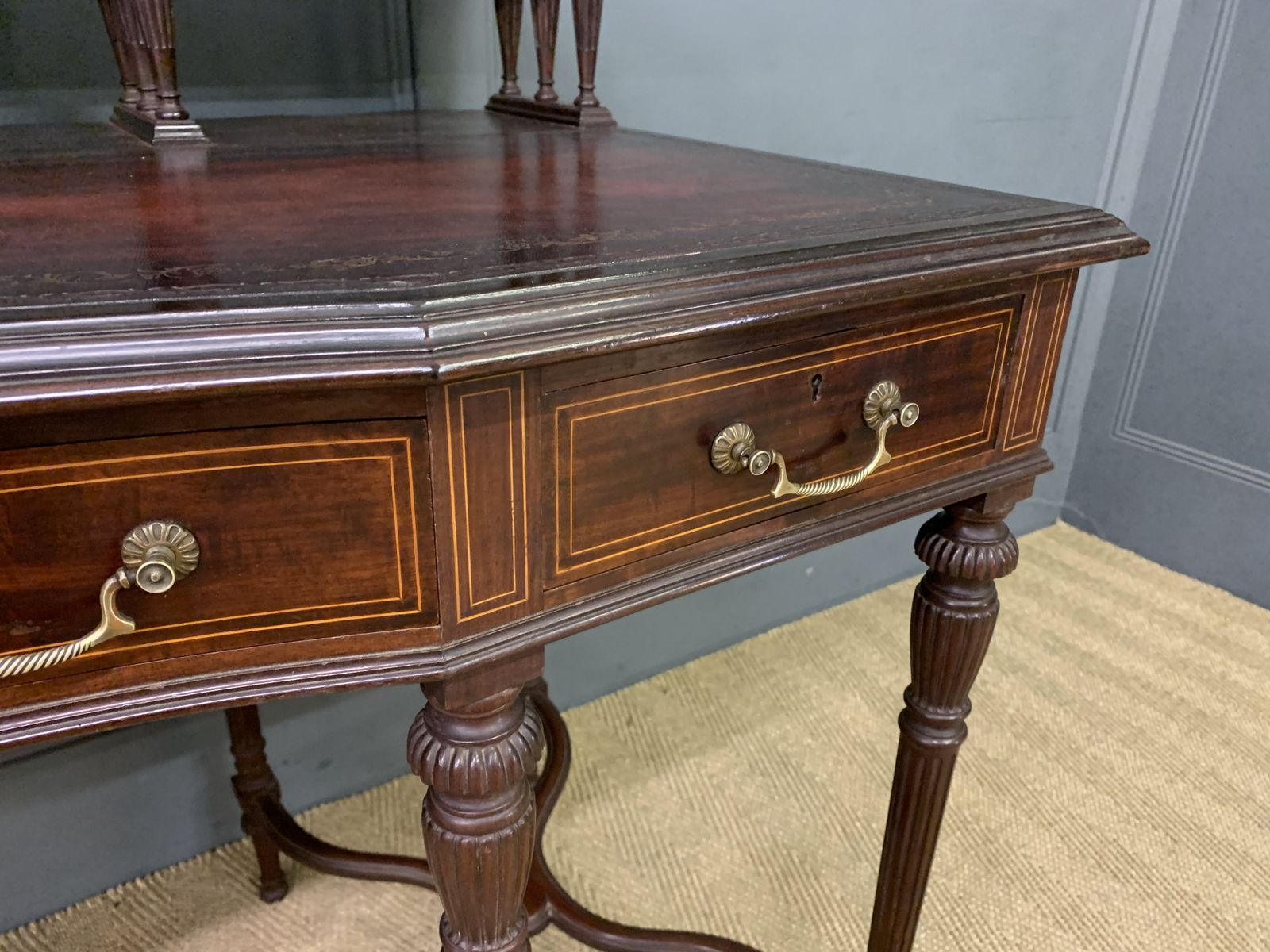 photo furniture Inlaid Mahogany Writing Desk By Collinson And Lock