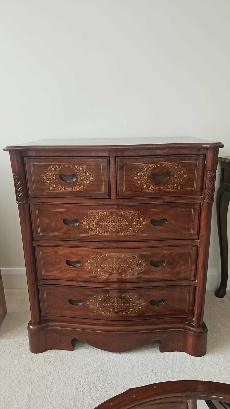 Vintage Rosewood Brass Inlay Drawers (Part Of A 3 Piece Set Or Separate) photo 950.0