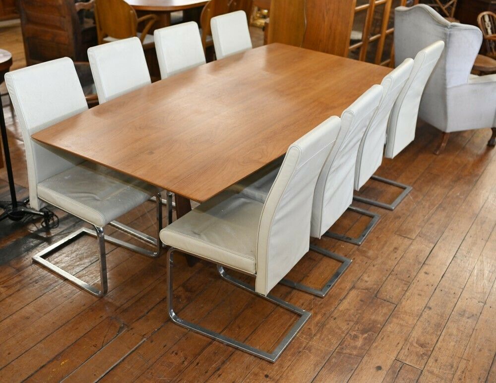 Italian Mid Century Modern Dining Table And Effezeta Chairs Set