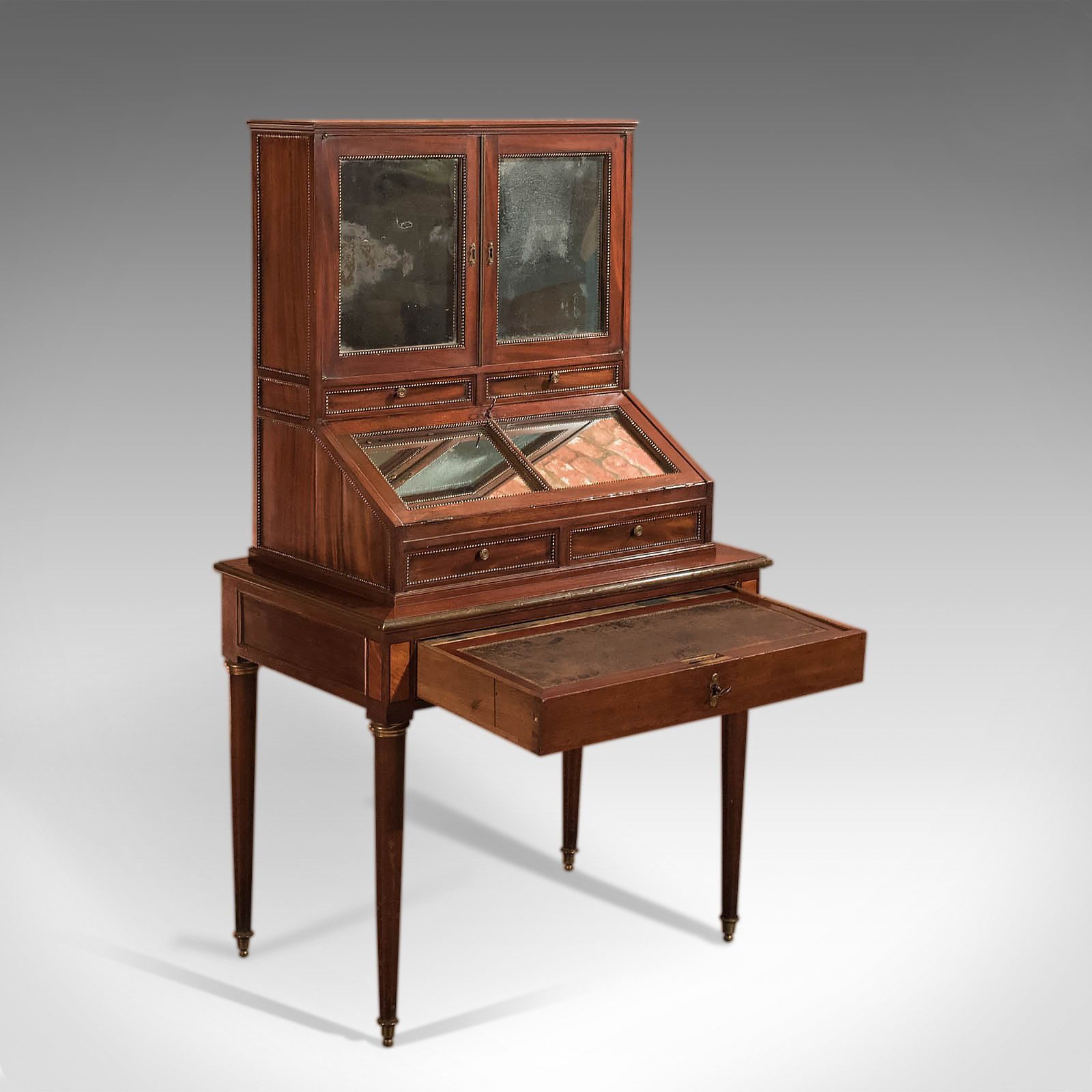 Antique Bonheur Du Jour, Gamichon A Paris, Rare Writing Desk, Table French C1800 photo for sale
