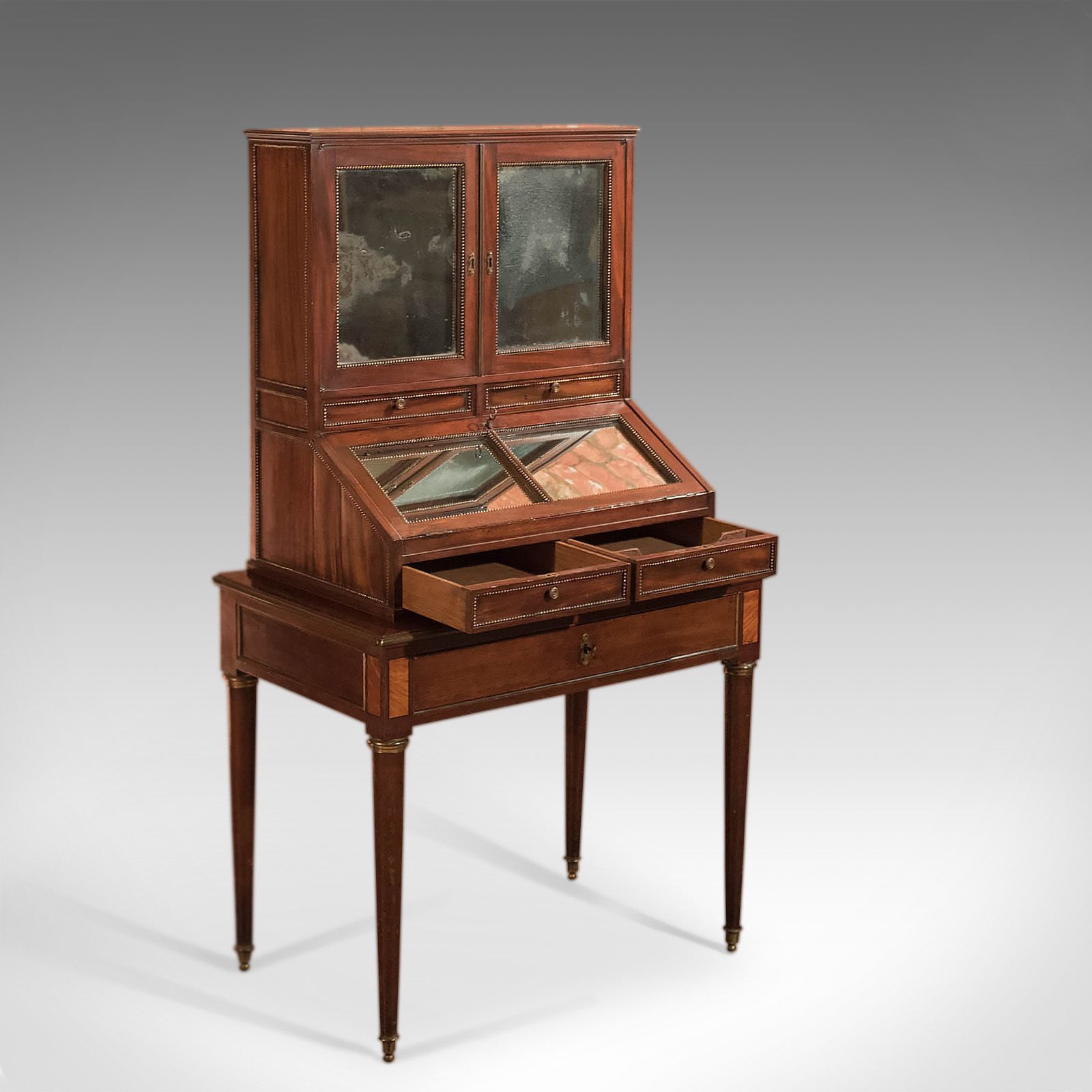 Antique Bonheur Du Jour, Gamichon A Paris, Rare Writing Desk, Table French C1800 photo vintage