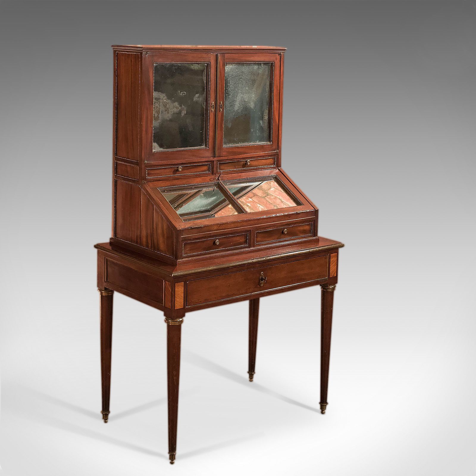 Antique Bonheur Du Jour, Gamichon A Paris, Rare Writing Desk, Table French C1800