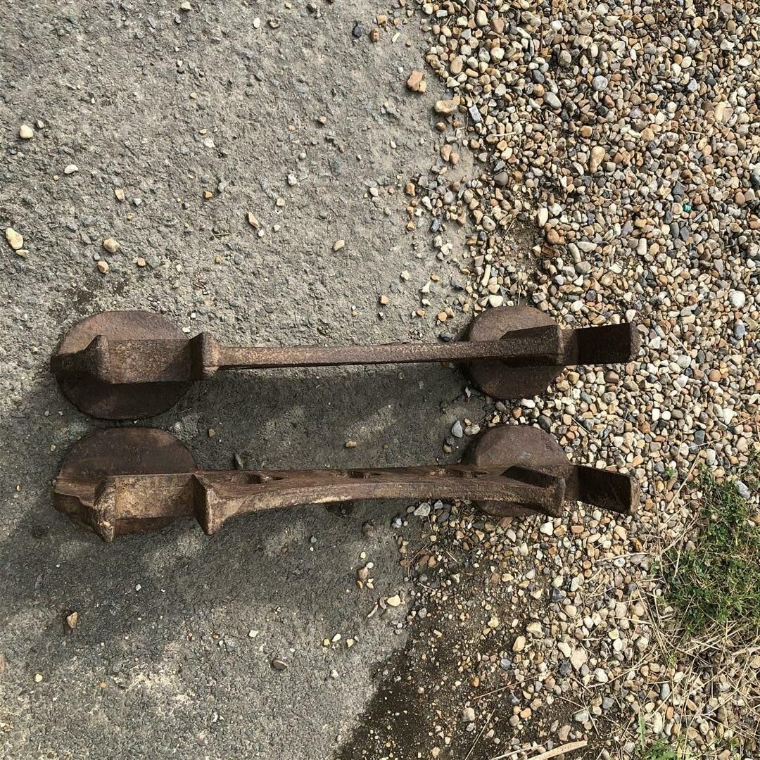 Large Antique Pair Of Brewery Barrel Stands Late 1800s photo furniture