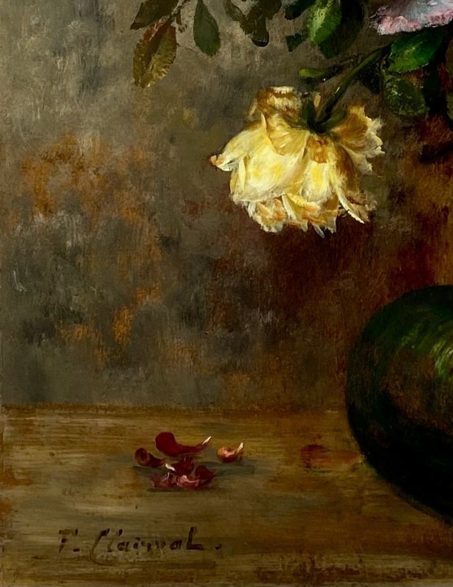 photo furniture 'Various Colourful Roses In A Glass Vase' By F. Clairval