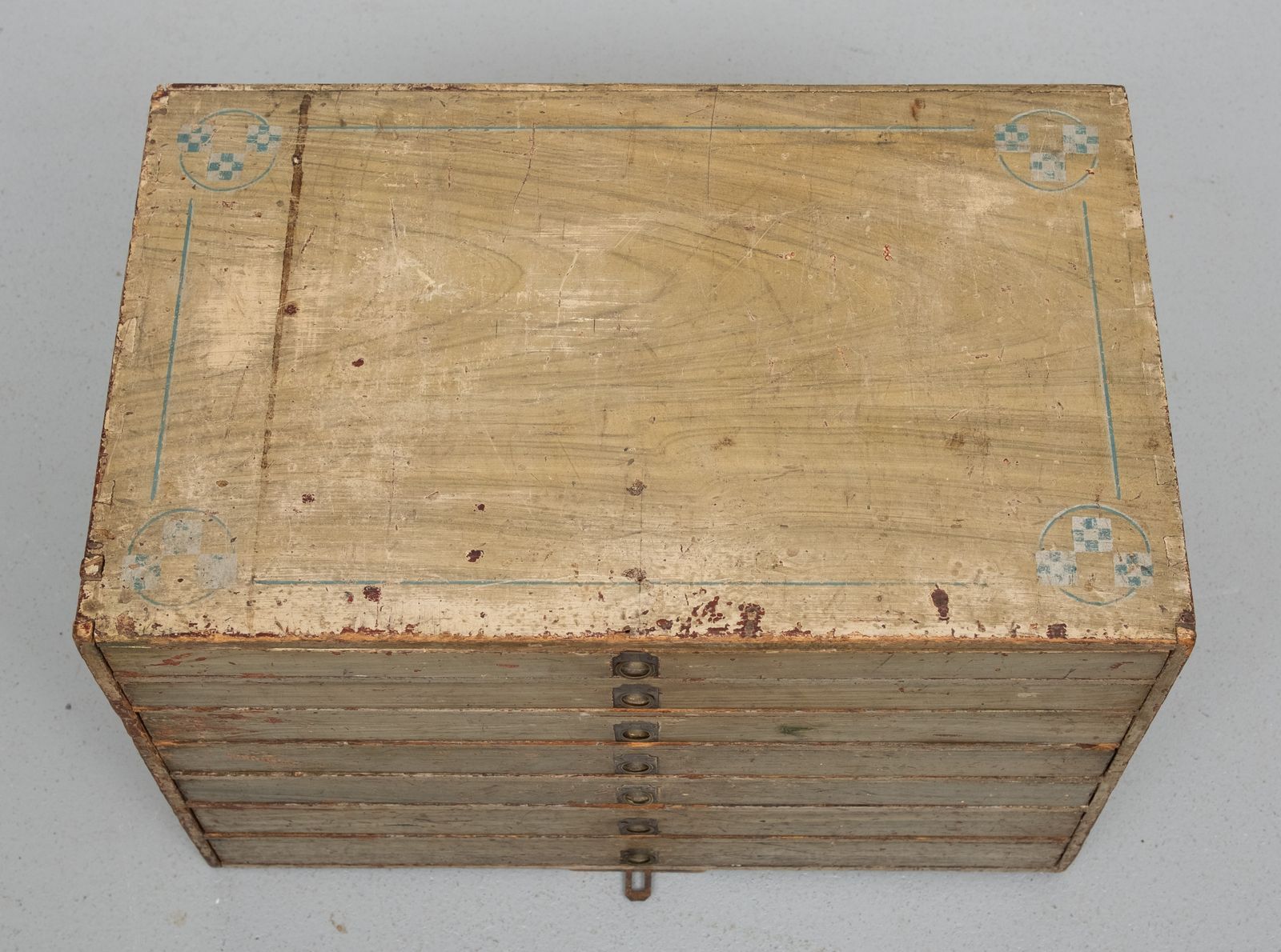 Furniture 19 Century Works Men Chest With Drawers photo
