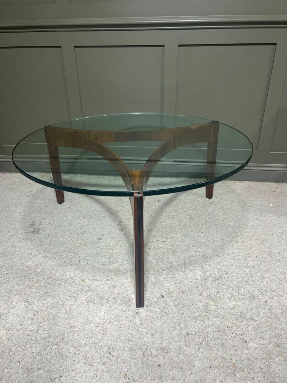 photo vinterior Danish Coffee Table By Sven Ellekaer Glass Top Made By Christian Linnebergs 1960