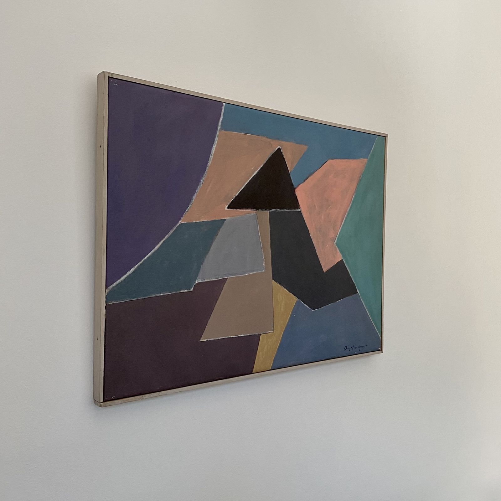 Swedish Abstract Painting By Bengt Nordquist photo 1200.0