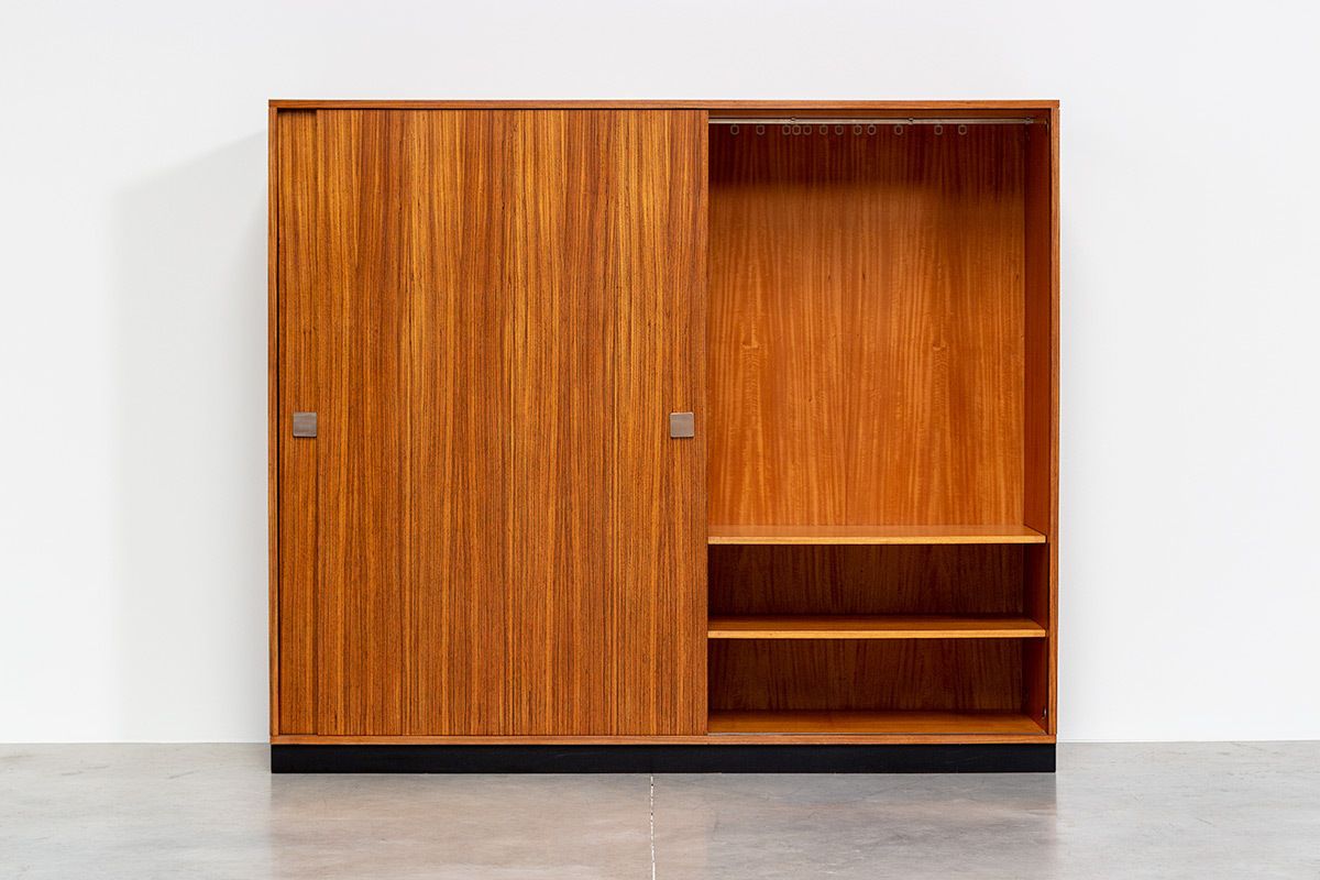 Alfred Hendrickx Zebrano Wood Wardrobe For Belform 1960 photo for sale