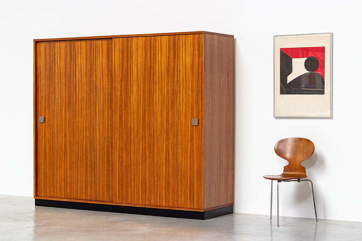 Alfred Hendrickx Zebrano Wood Wardrobe For Belform 1960