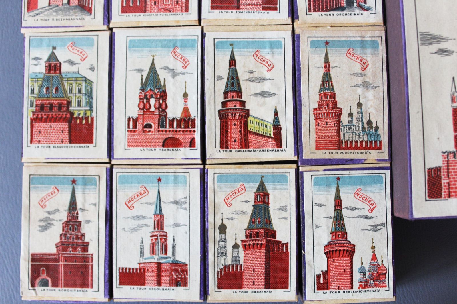 Rare Collectable Ussr Matchbox Set From 1958 Brussels World's Fair, World Expo Universal Exhibition Belgium, Moscow Buildings Safety Matches photo Home Decor