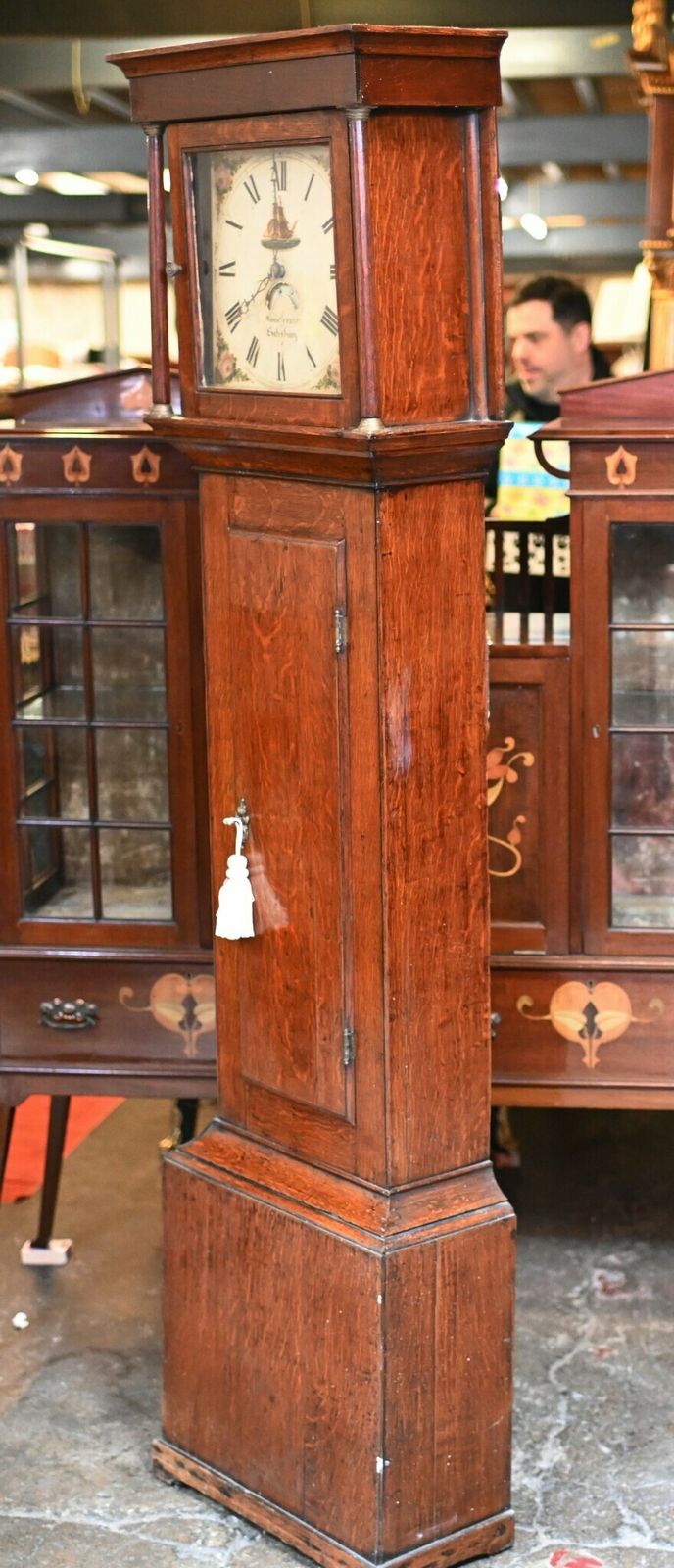 Oak Grandfather Clock Victorian Longcase Woodyear Salisbury photo furniture