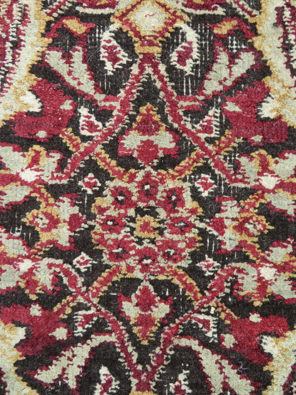 photo for sale Large Mughal Carpet Fragment. North India. 183cm X 168cm.