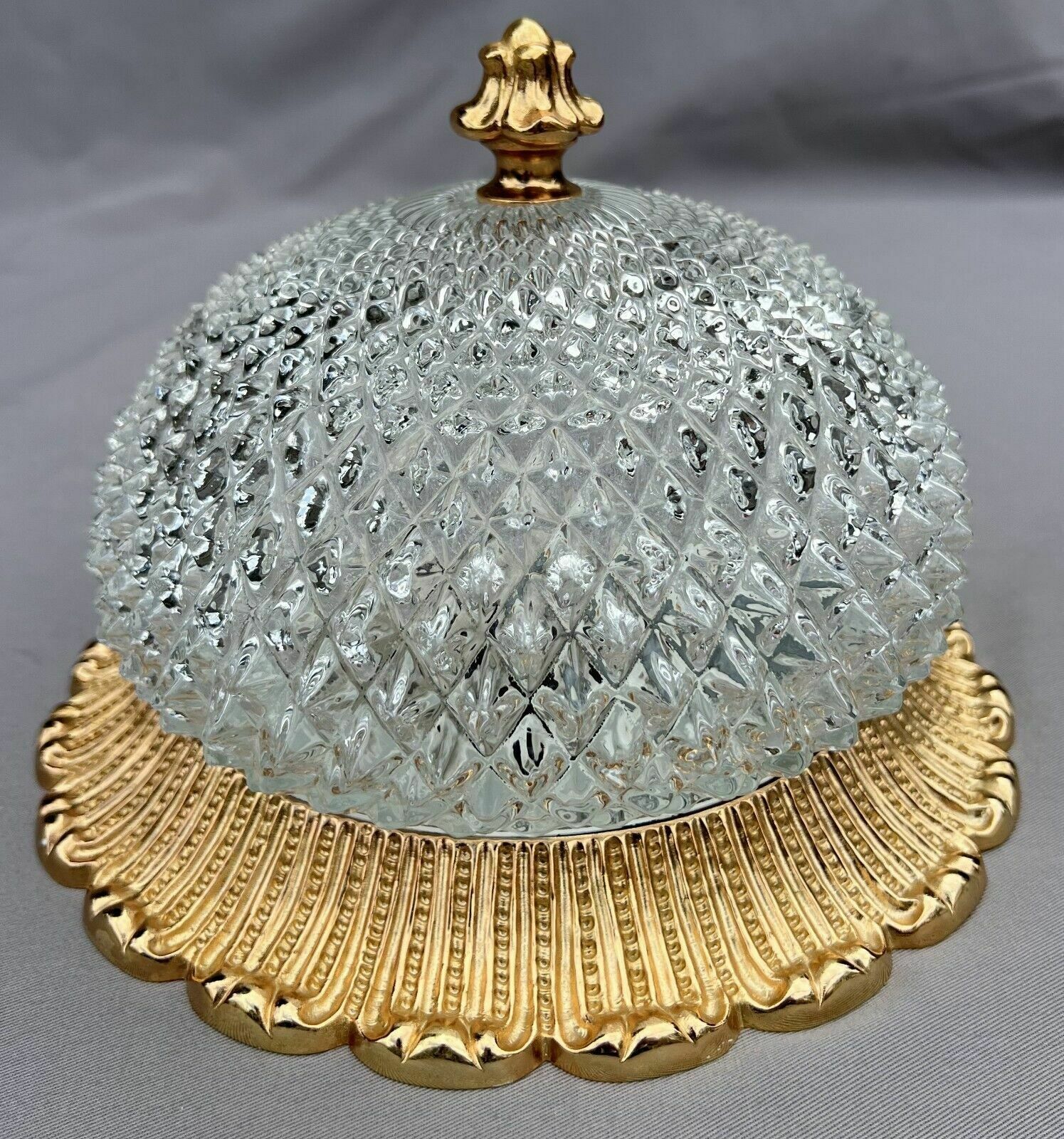 Stunning Ceiling Lamp Made Of Brass And Pressed Crystal Pendant Chandelier 6001