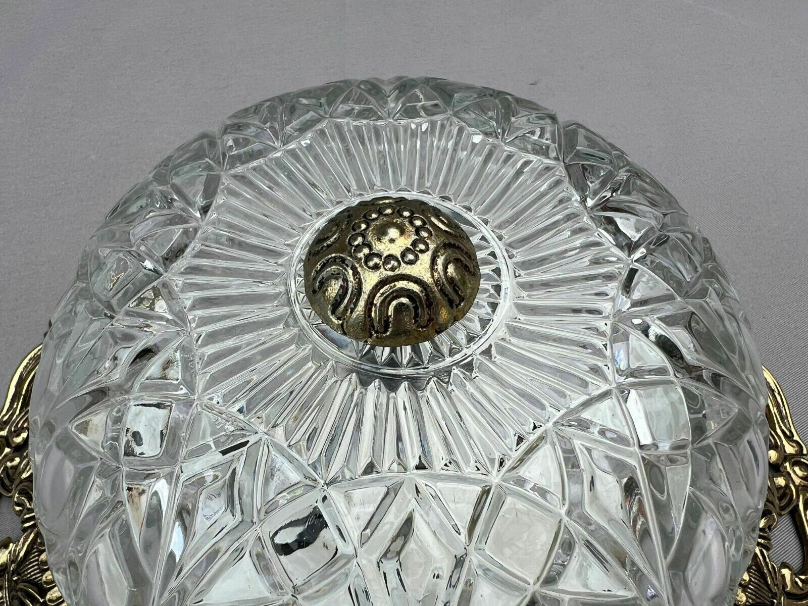 Stunning Ceiling Lamp Made Of Brass And Pressed Crystal Pendant Chandelier 6001 photo Lighting