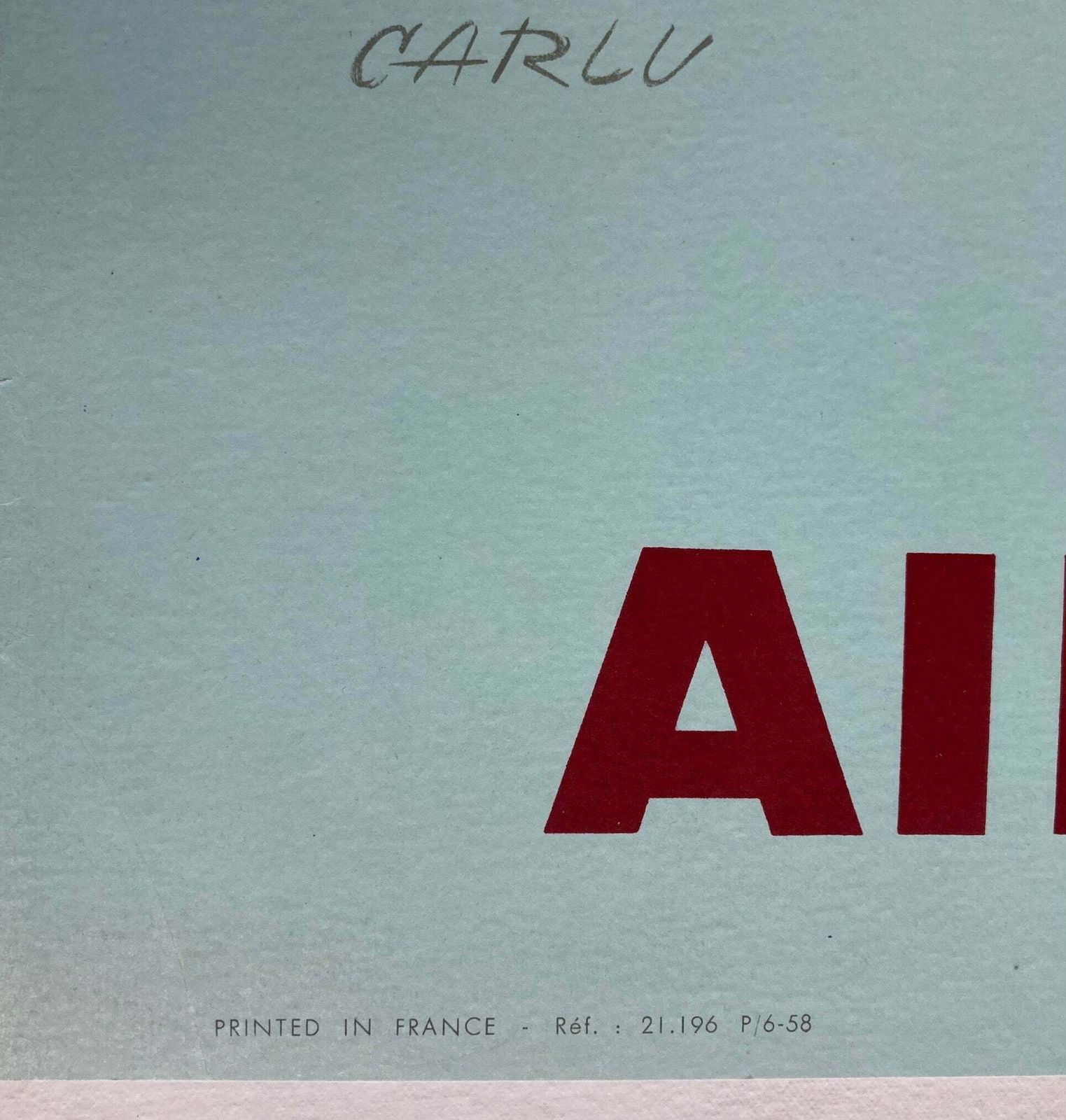 Air France Poster   France, 1950s photo for sale